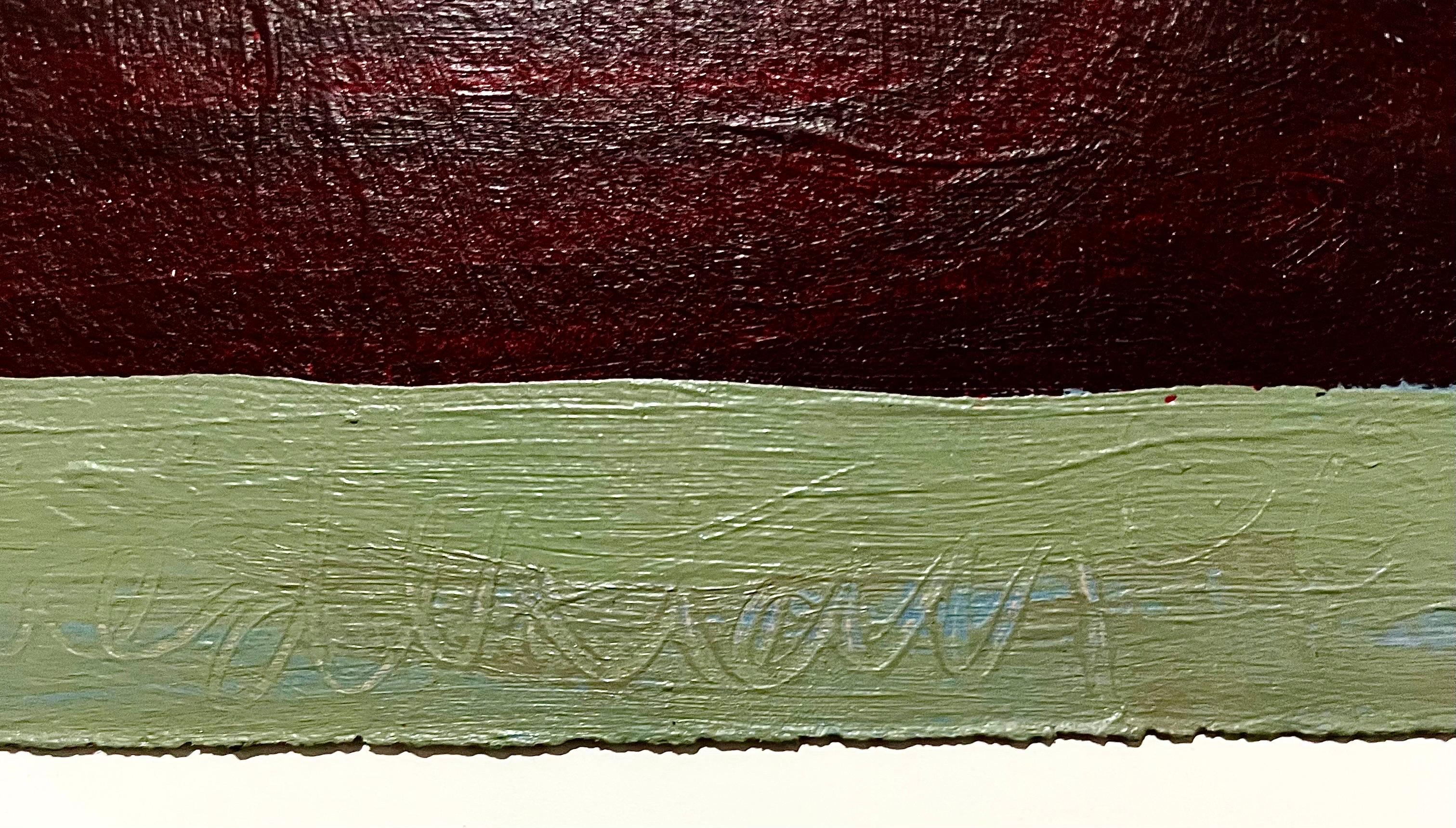 Große Hudson River Figurative Modernist Landschaft Ölgemälde Edward Avedisian im Angebot 3