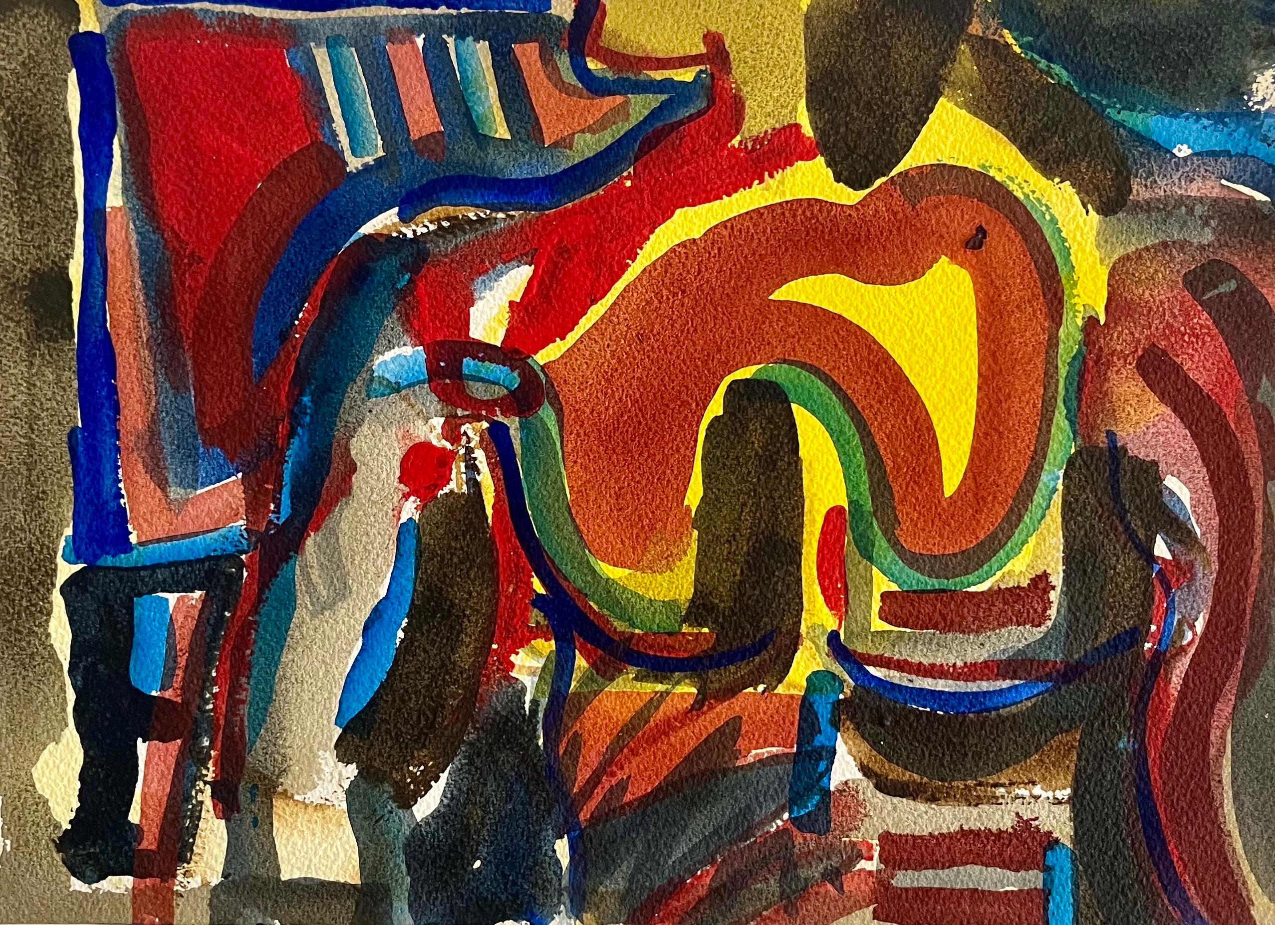 Edward Avedisian Gouache Watercolor Abstract Painting on Arches paper. (notebook cover not included)
Unsigned, (bears name verso in pencil.)
Dimensions: 10" X 14"
Late 1970s, early 1980s.



Edward Avedisian (June 15, 1936, Lowell, Massachusetts –