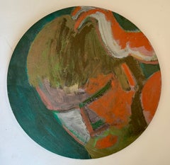 Mod Expresionista Abstracto Modernista Edward Avedisian Pintura al óleo en campo de color