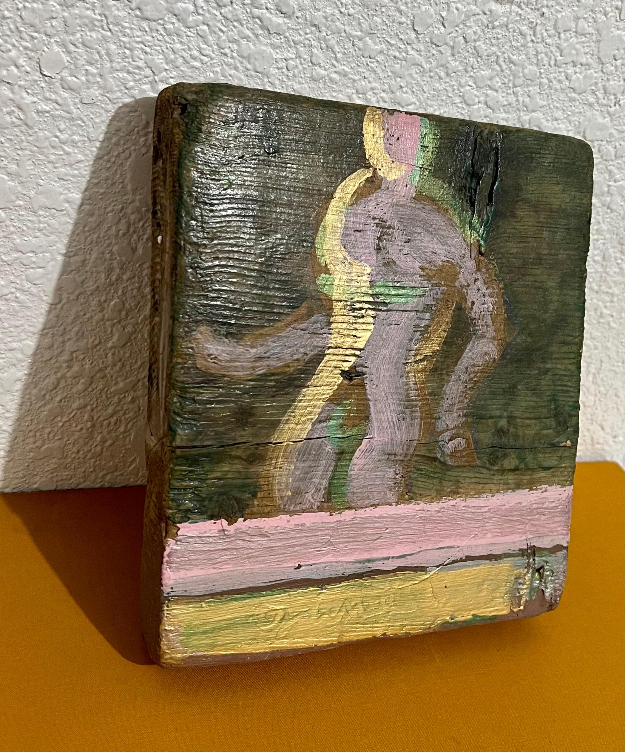Mod Abstract Expressionist Modernist Oil Painting Edward Avedisian Color Figure For Sale 1