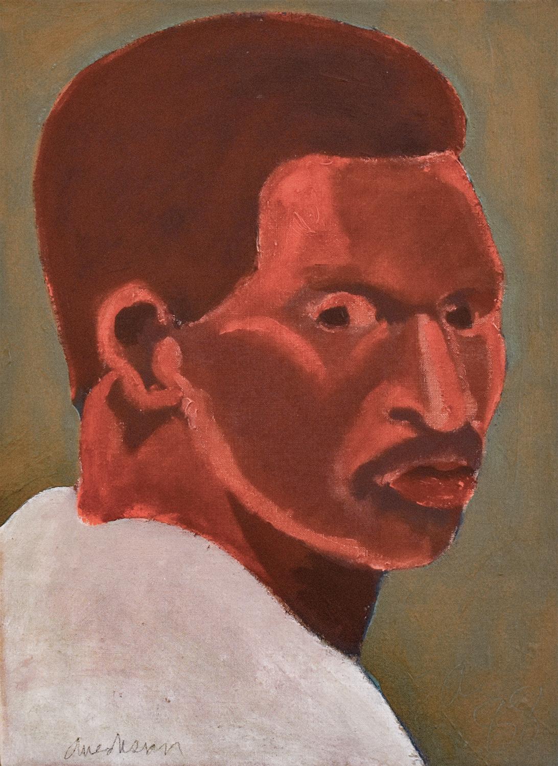 Edward Avedisian Figurative Painting - Portrait of Dave Winfield, American Major League Baseball Right Fielder