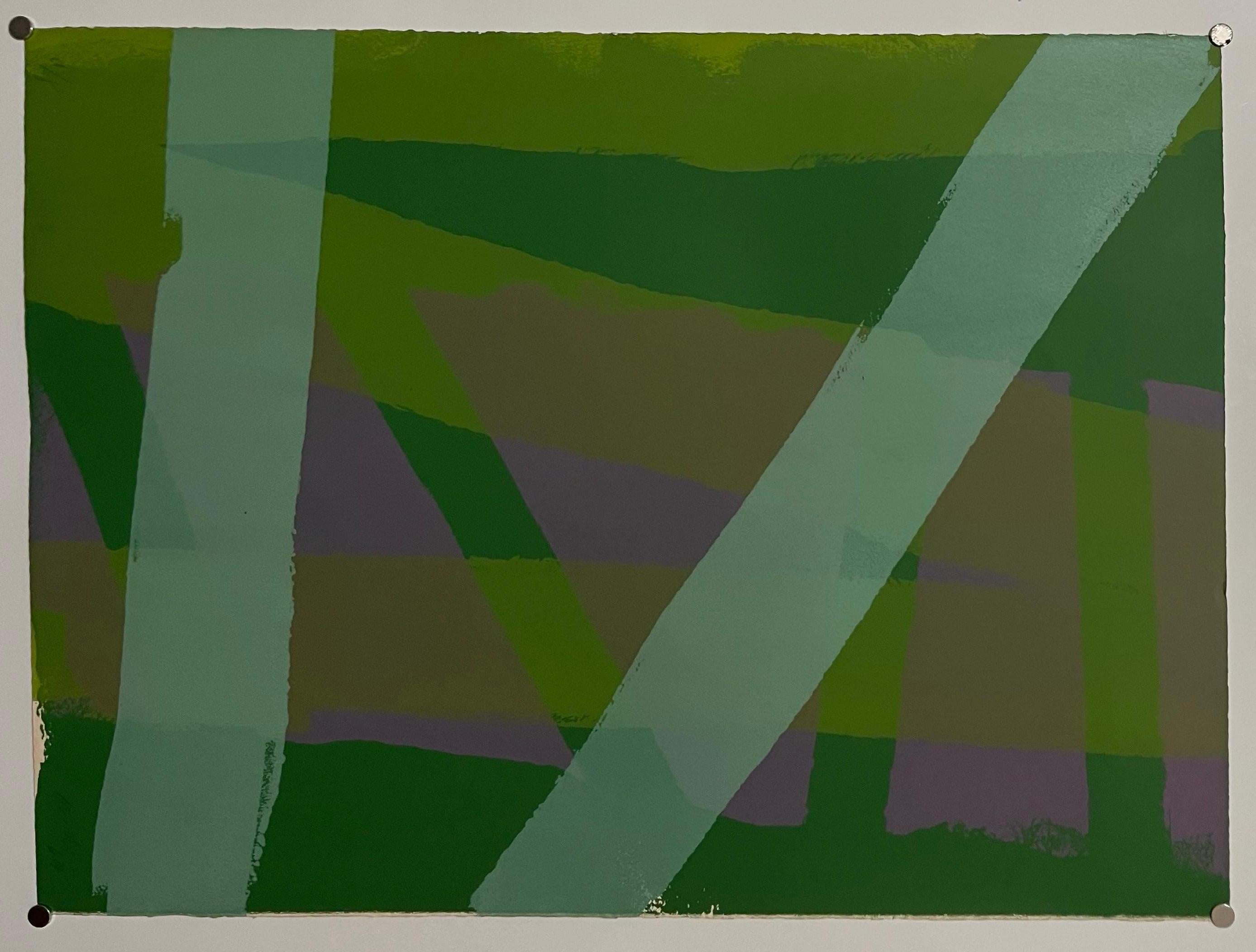 Mod Abstrakter Expressionist Modernist Lithographie Edward Avedisian Farbfeldkunst im Angebot 1