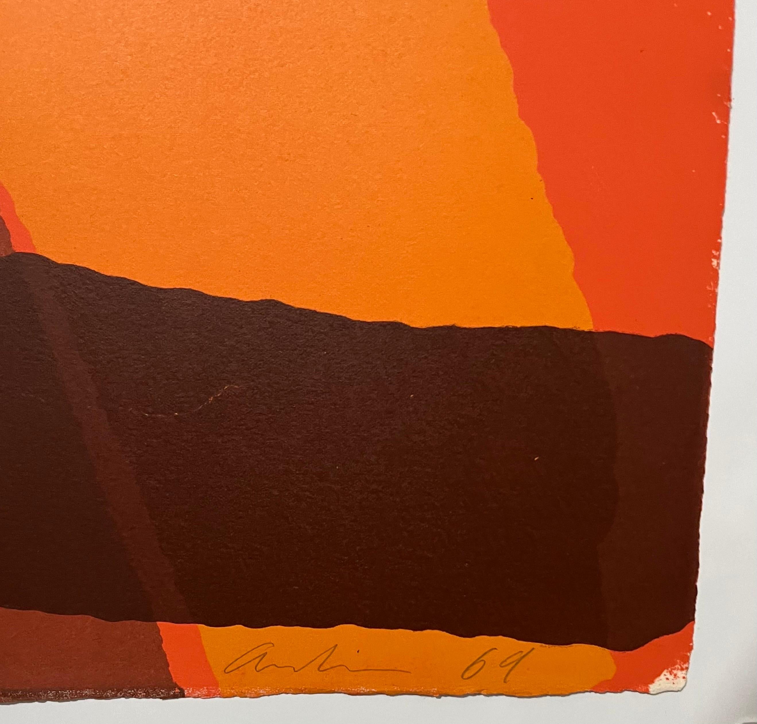 Mod Abstrakter Expressionist Modernist Lithographie Edward Avedisian Farbfeldkunst im Angebot 4