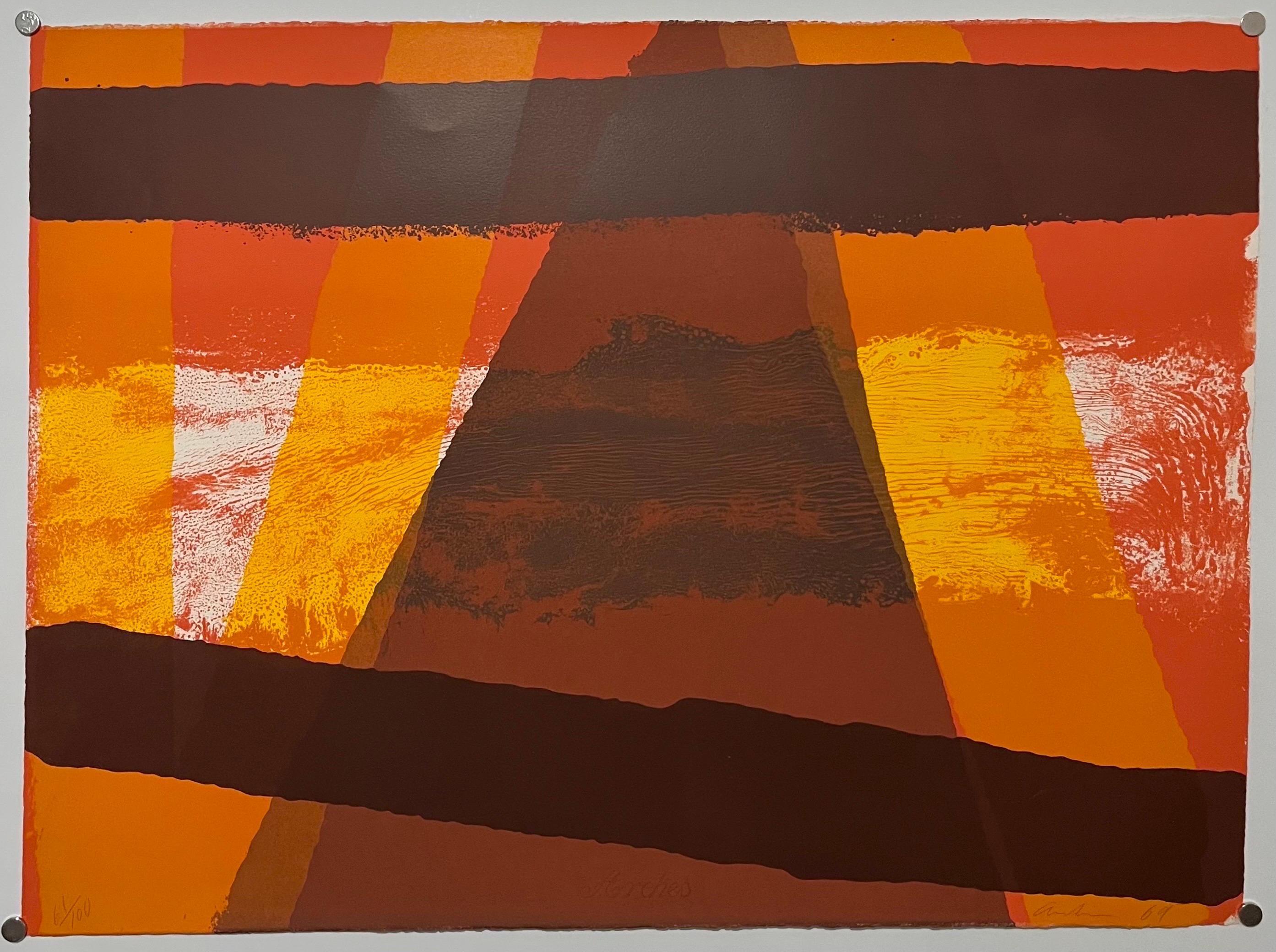 Mod Abstrakter Expressionist Modernist Lithographie Edward Avedisian Farbfeldkunst im Angebot 5