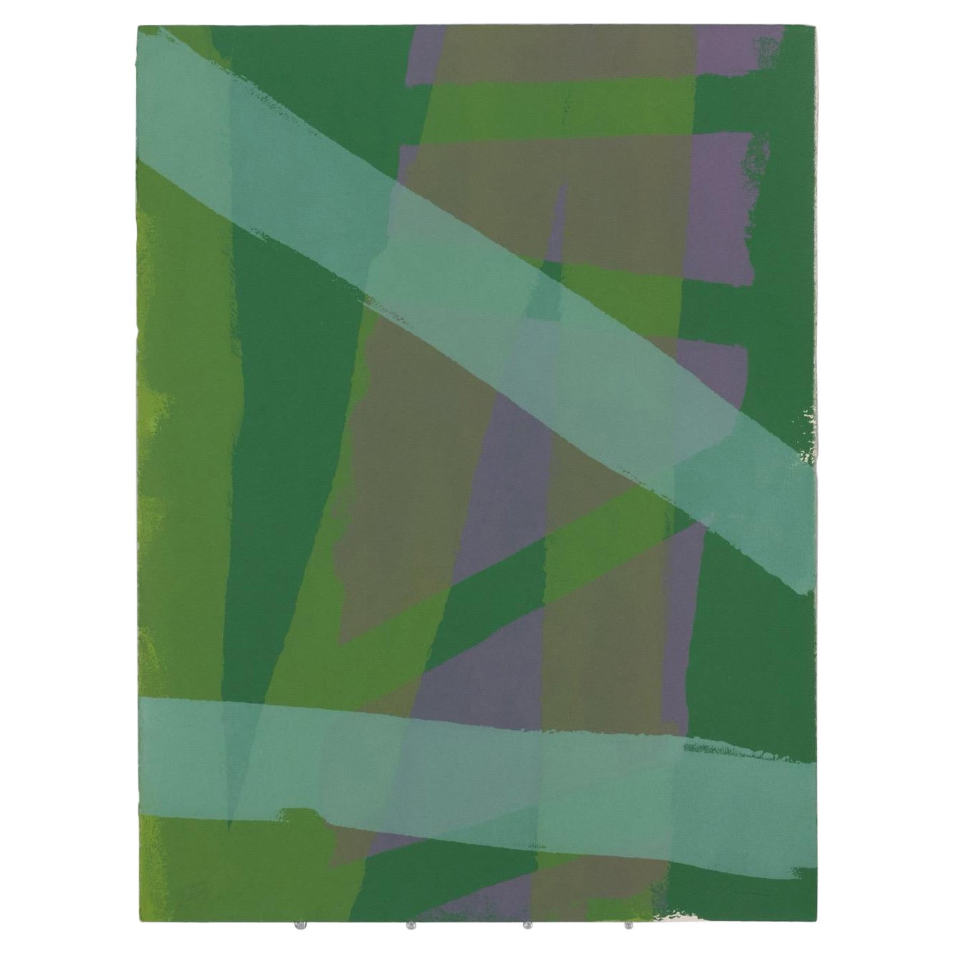 Edward Avedisian (1936-2007): Green Gold Lithograph on Woven Paper ~ Signed For Sale