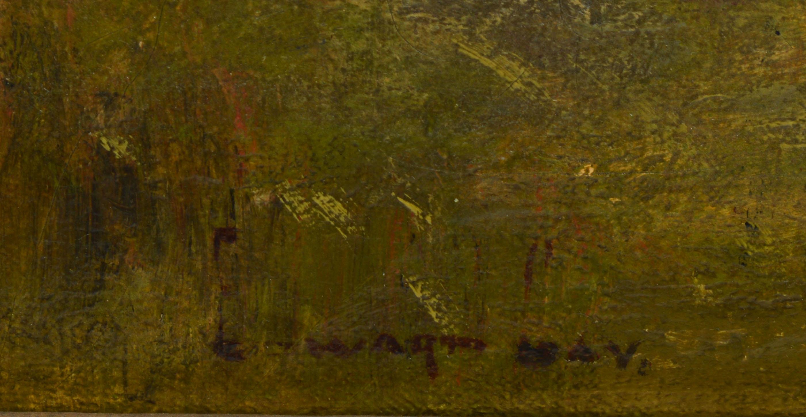 19th Century Impressionist Landscape with Sheep by Edward B Gay  3