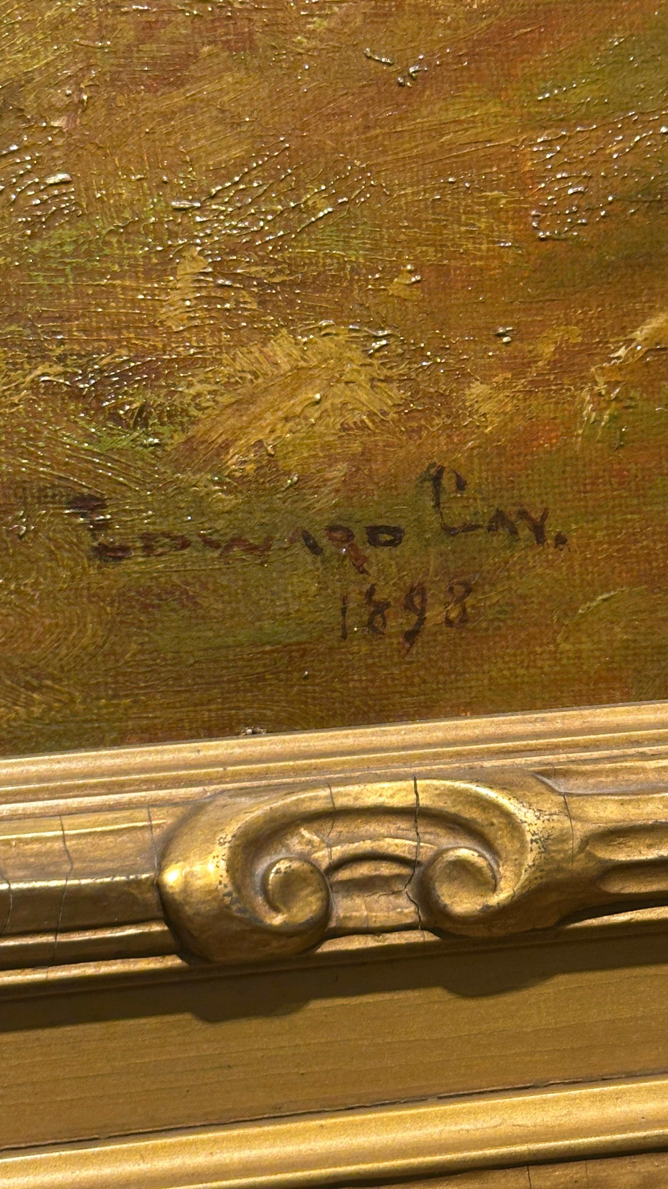 Un día de junio, Escena Eastchest, Nueva York
Edward Gay (irlandés, estadounidense, 1837-1928)
Óleo sobre lienzo
Se complementa con un marco original en buen estado
Firmado y fechado abajo a la derecha
Titulado y firmado en la etiqueta del