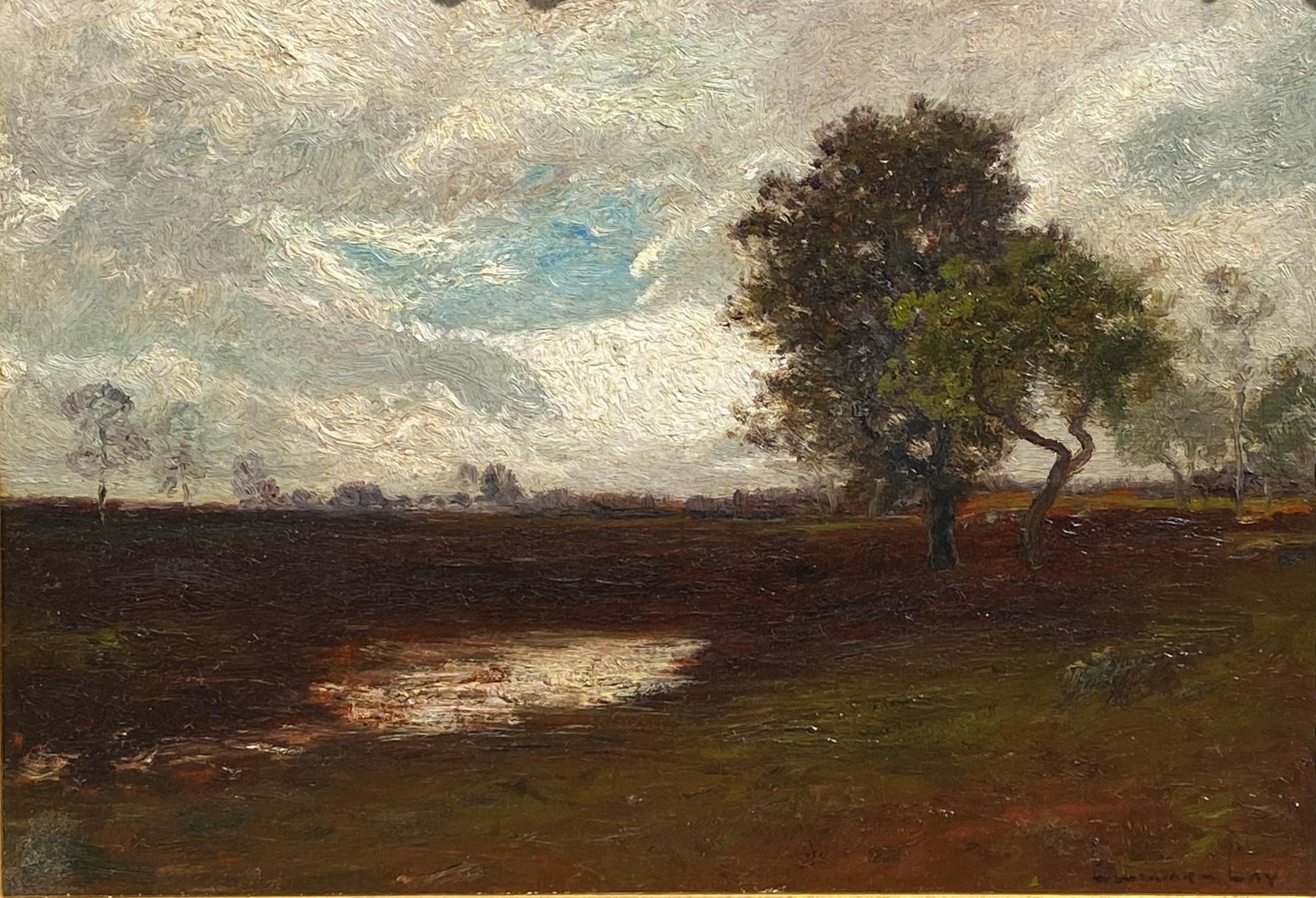 Edward B. Gay Landscape Painting - Edward Gay American 1837-1928 After the Storm Sunset landscape