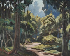 Edward B. Lattey (1899-1986) - Huile du milieu du 20e sicle, Bush Track, Kuratau