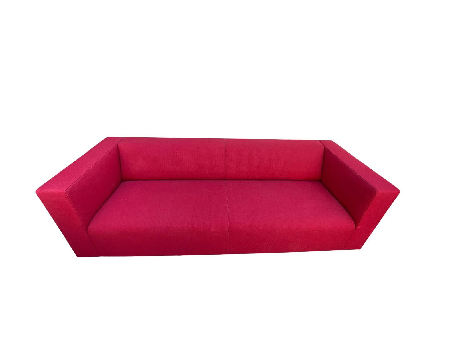 American Edward Barber & Jay Osgerby Red Sofa For Knoll For Sale