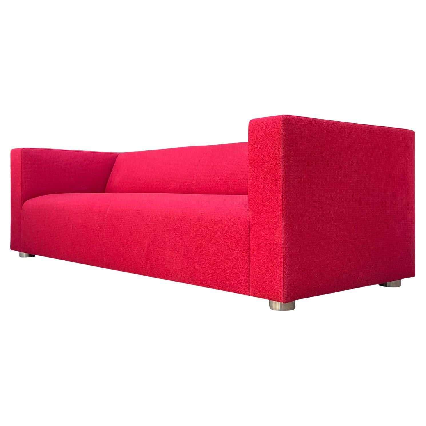 Edward Barber & Jay Osgerby Red Sofa For Knoll For Sale