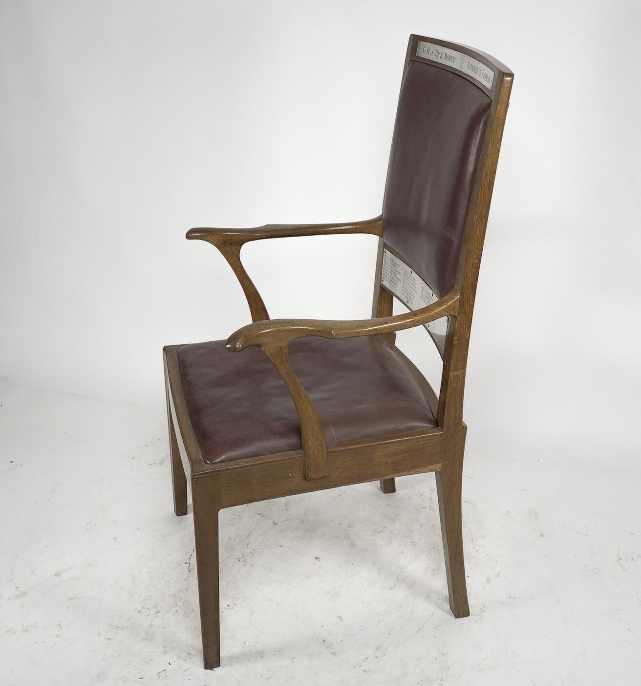 English Edward Barnsley. Commissioned by G H J Morris An Arts & Crafts Cotswold armchair For Sale