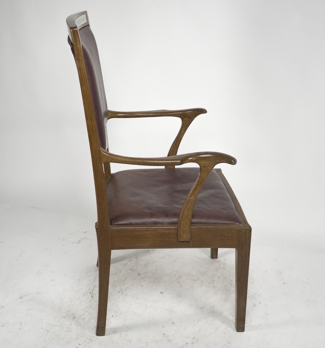 Mid-20th Century Edward Barnsley. Commissioned by G H J Morris An Arts & Crafts Cotswold armchair For Sale