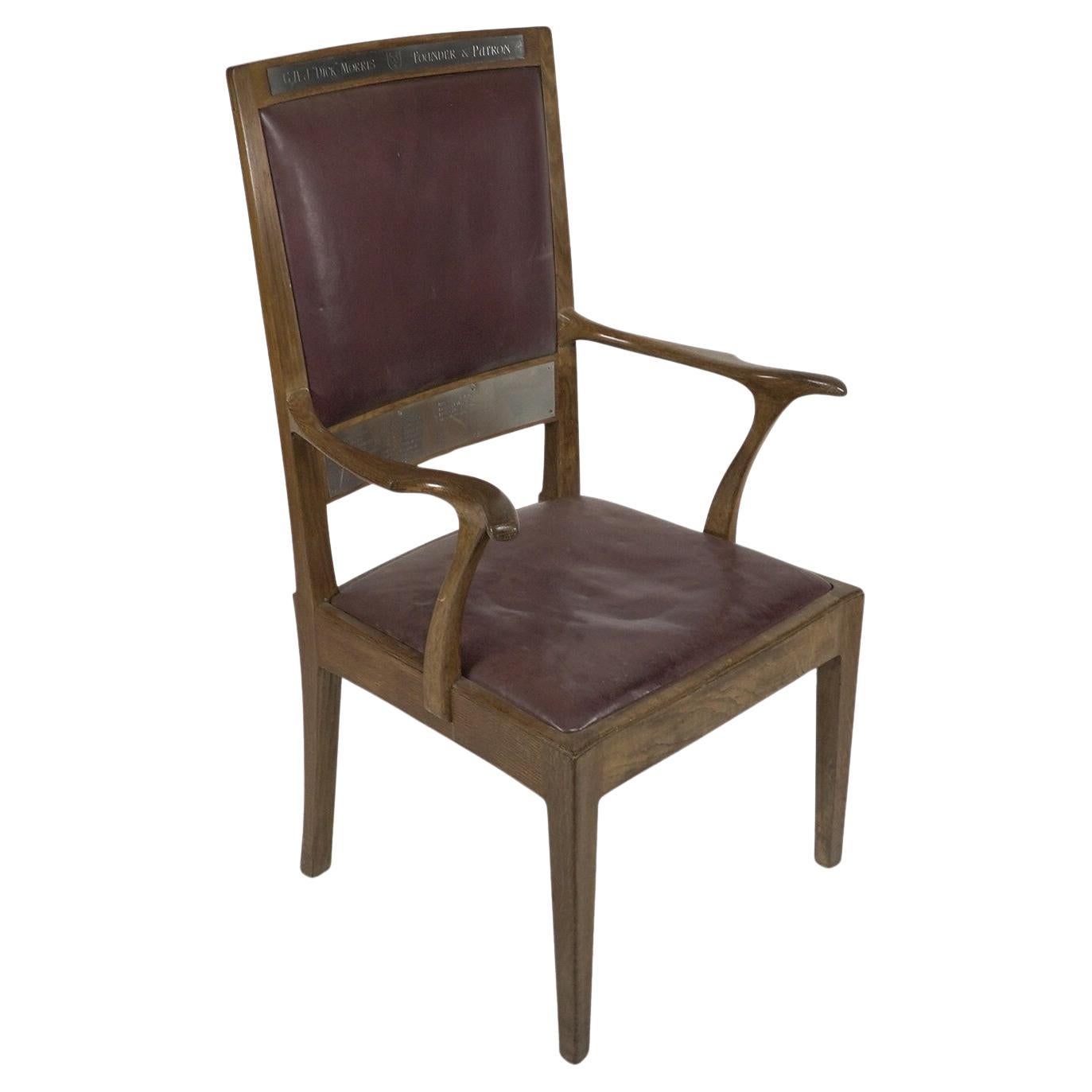 Edward Barnsley. Encargo de G H J Morris Un sillón Arts & Crafts Cotswold