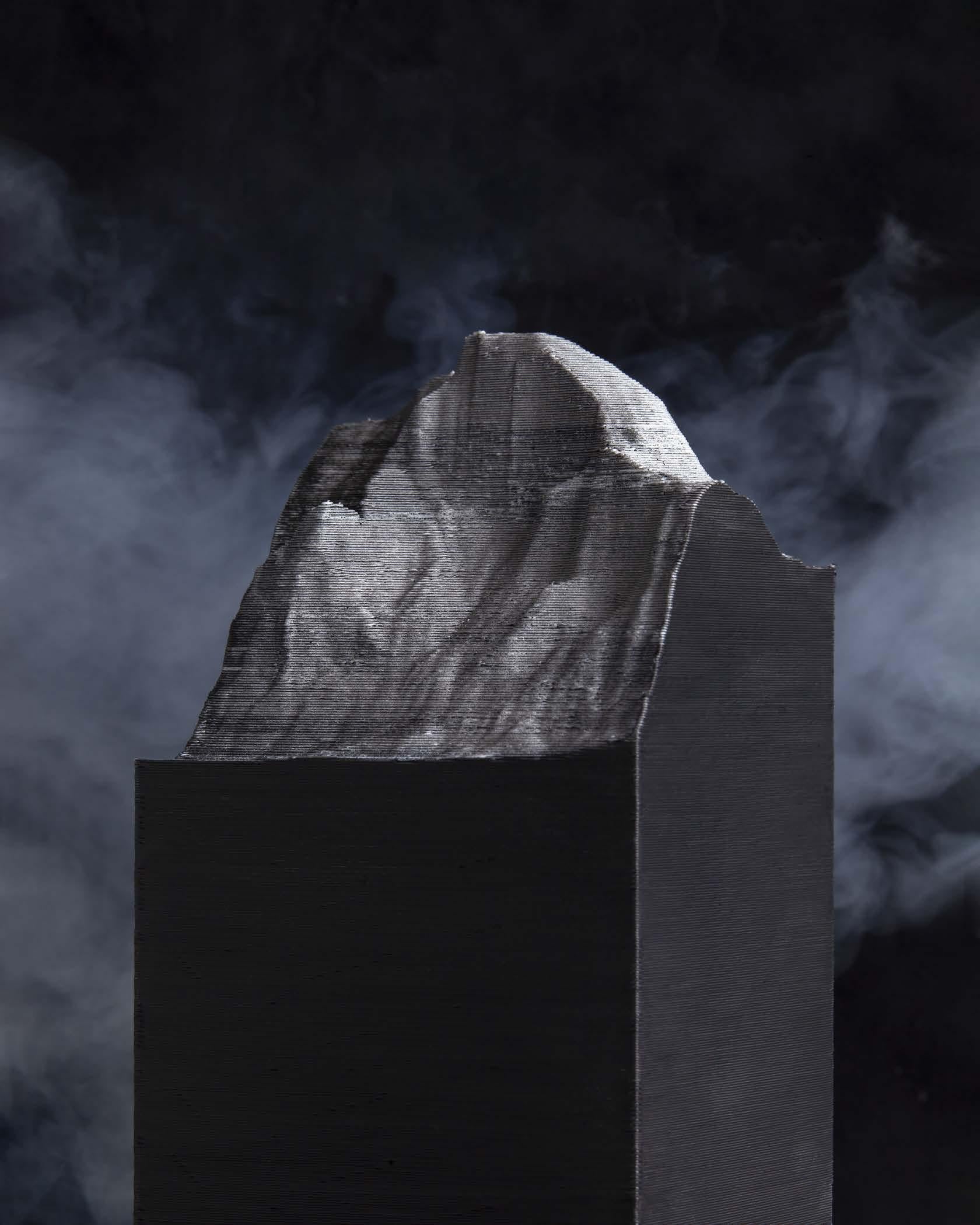 Color Photograph di Edward Bateman - Half Dome Singularity No. 1 (con paesaggio stampato in 3D)
