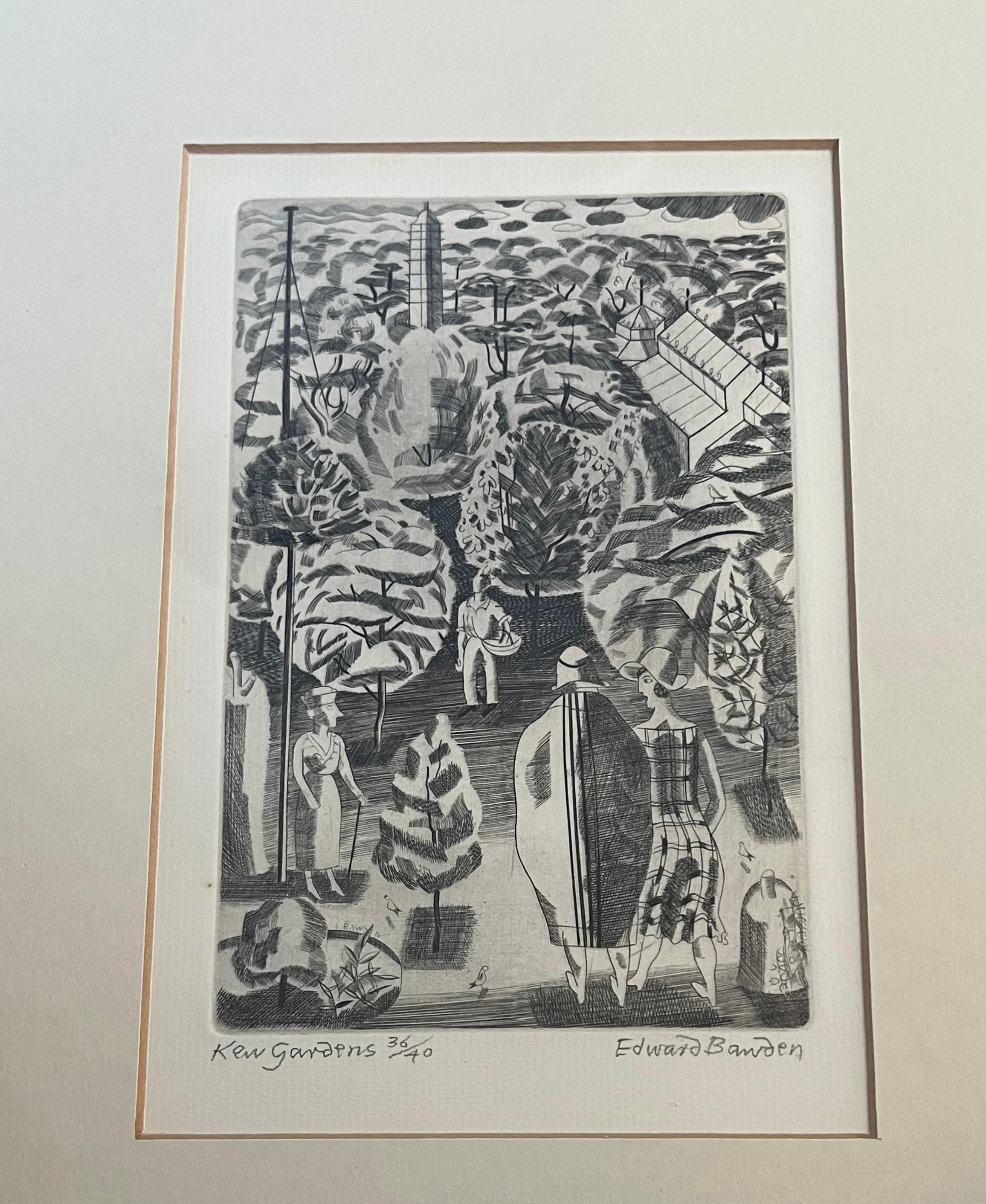 Edward Bawden, arte Modern British, Jardines de Kew en venta 2