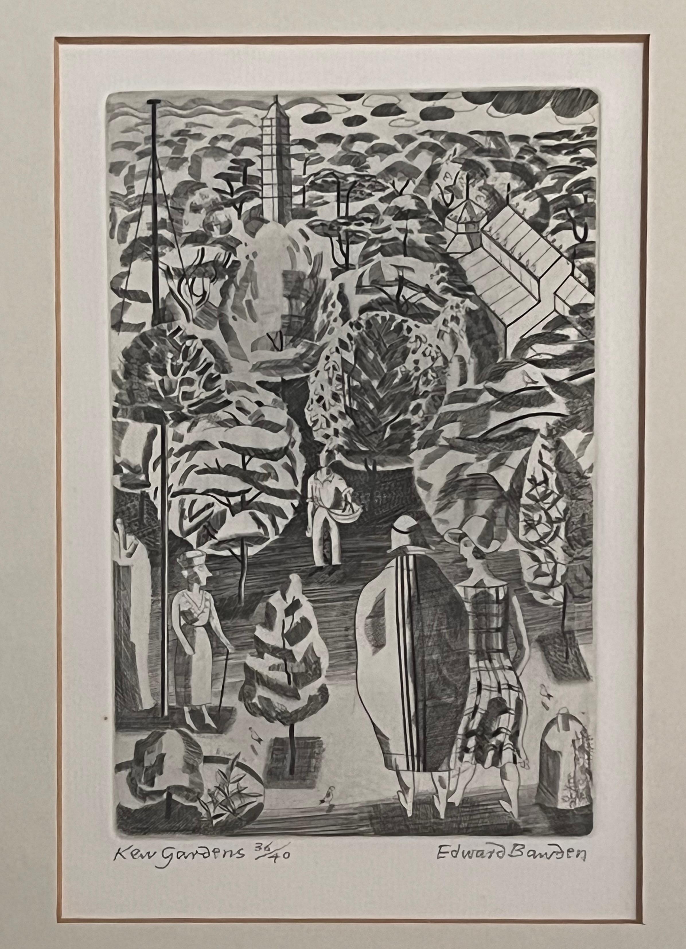 Edward Bawden, arte Modern British, Jardines de Kew en venta 7