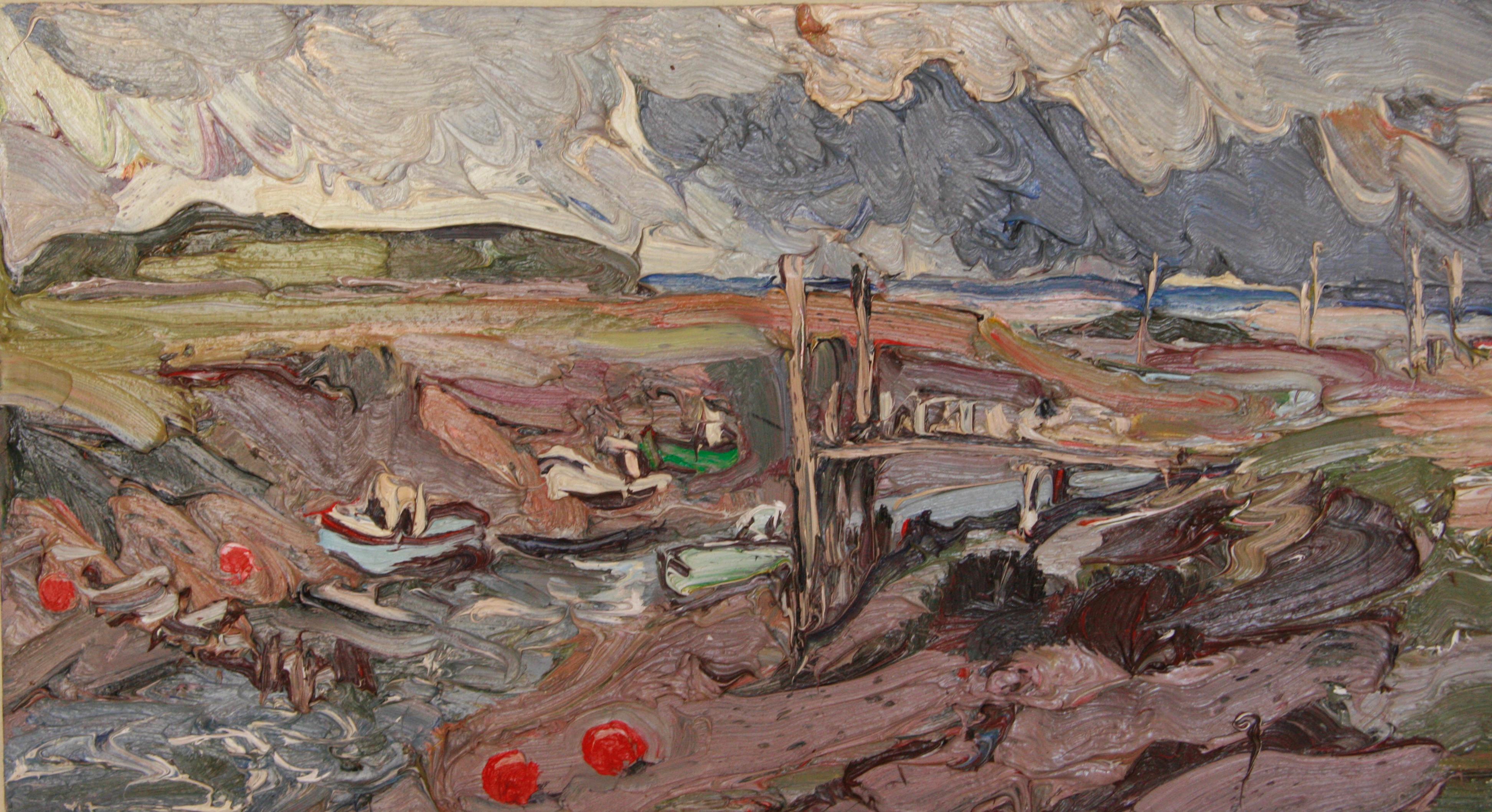 ESTUARY near BREAN down SOMERSET Edward Beale contempary English artist For Sale 9