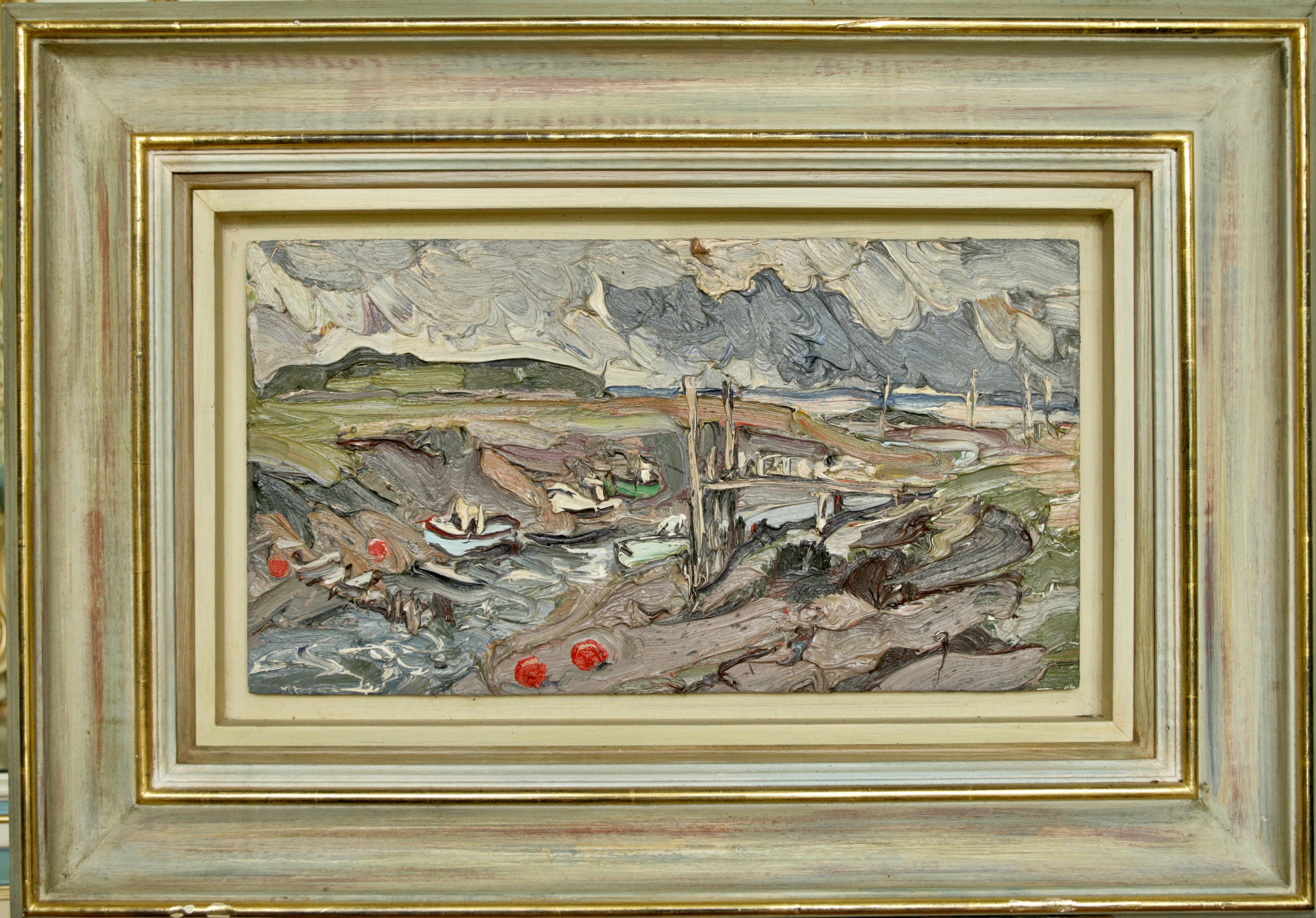 ESTUARY near BREAN down SOMERSET Edward Beale contempary English artist For Sale 1