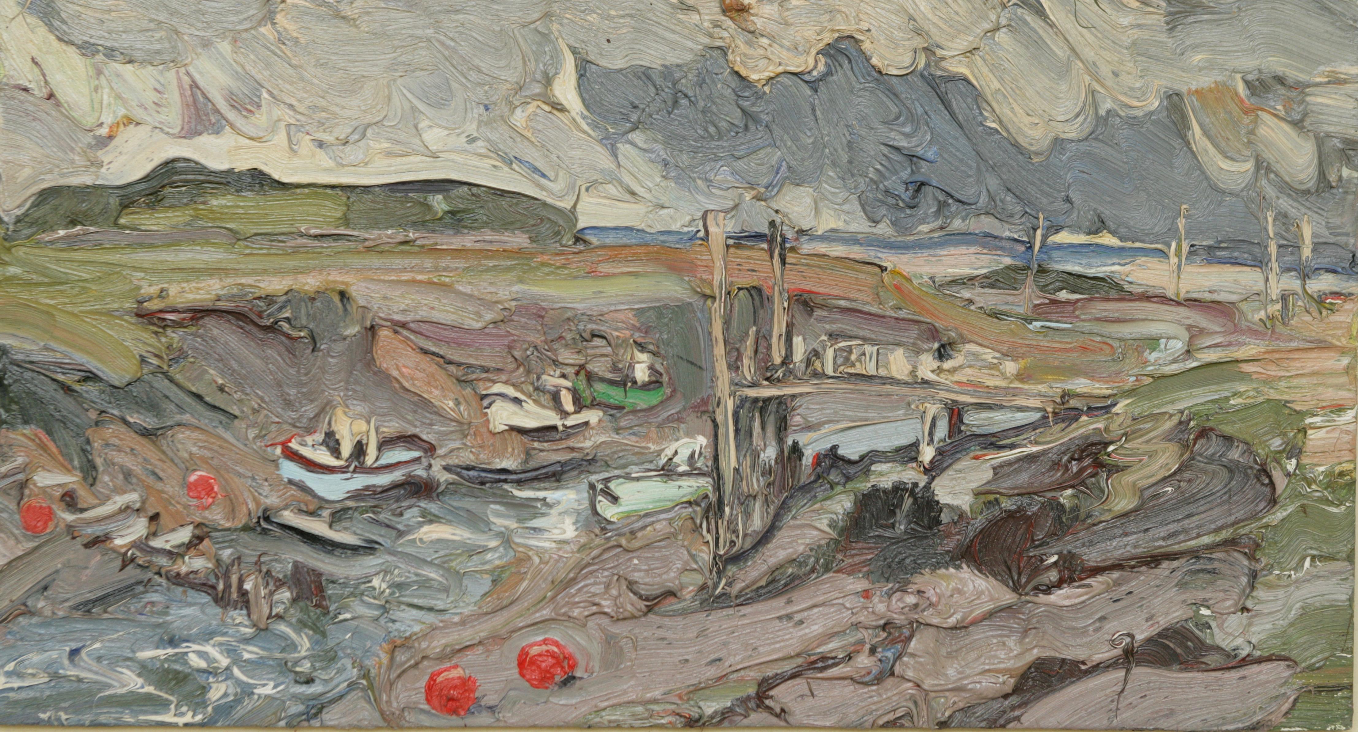 ESTUARY near BREAN down SOMERSET Edward Beale contempary English artist For Sale 2