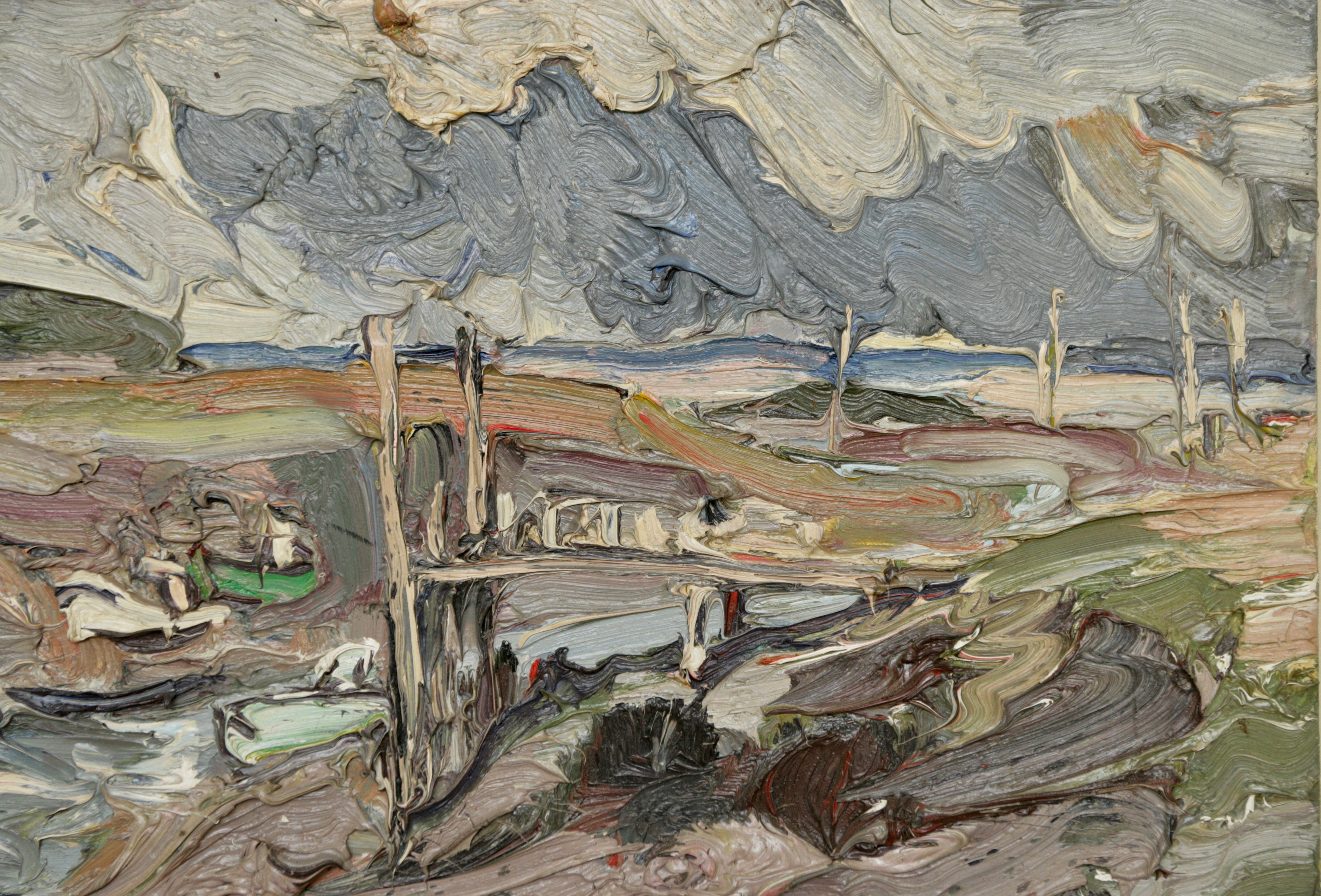 ESTUARY near BREAN down SOMERSET Edward Beale contempary English artist For Sale 3