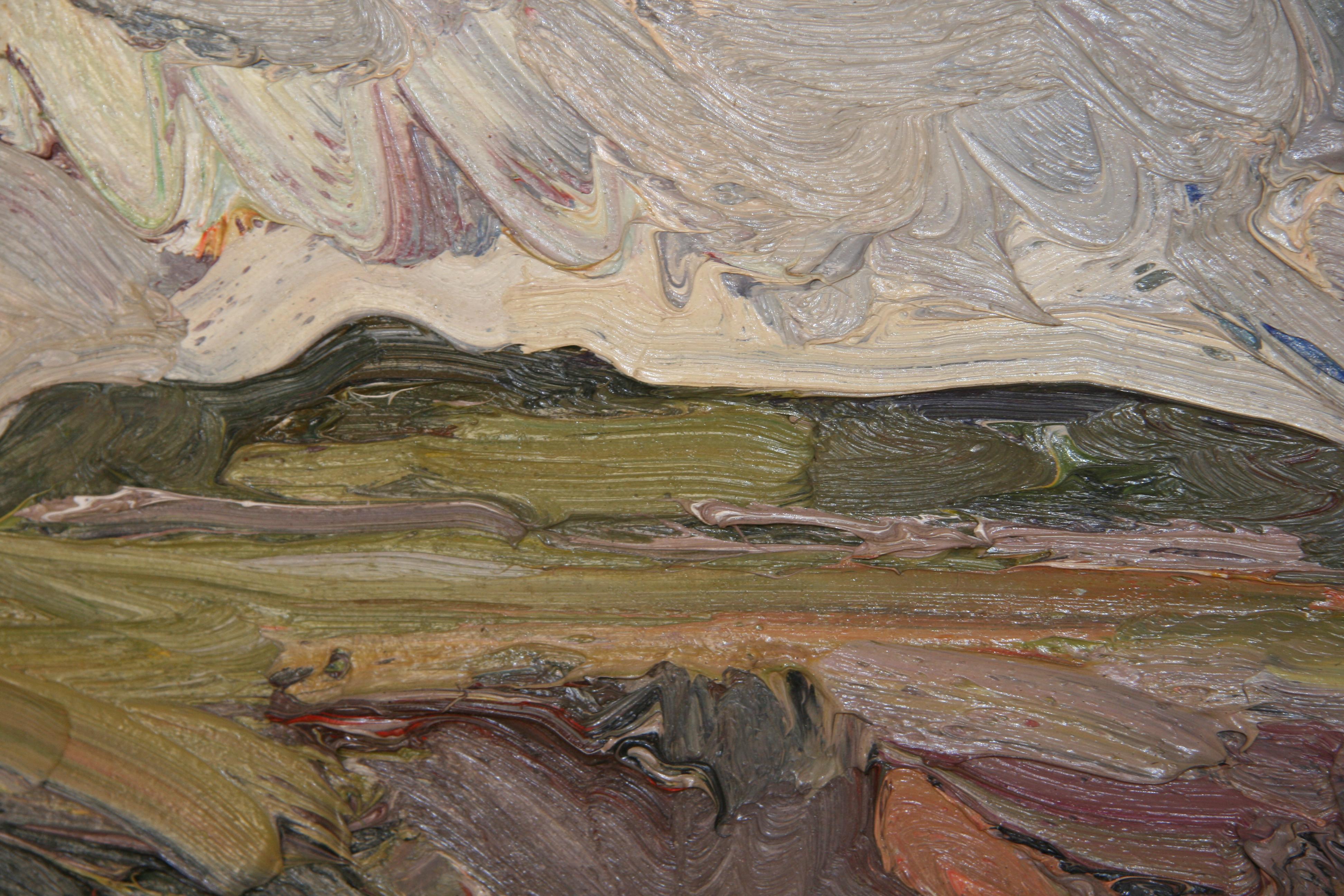 ESTUARY near BREAN down SOMERSET Edward Beale contempary English artist For Sale 5