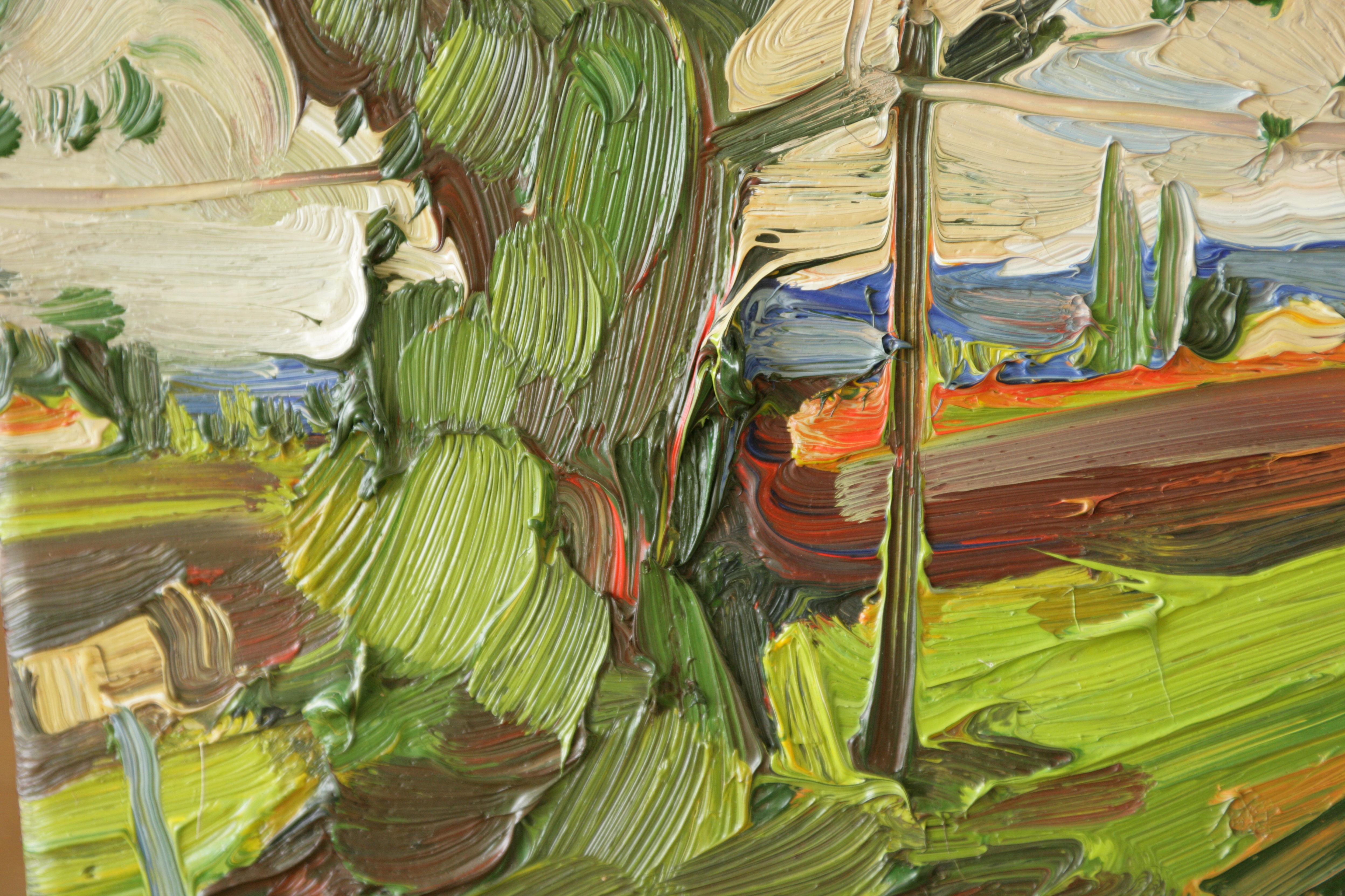 THE BROKEN BOW NEAR FIELDS AUTURM DORDOGNE FRANCE English Fauves artist - Painting by Edward Beale