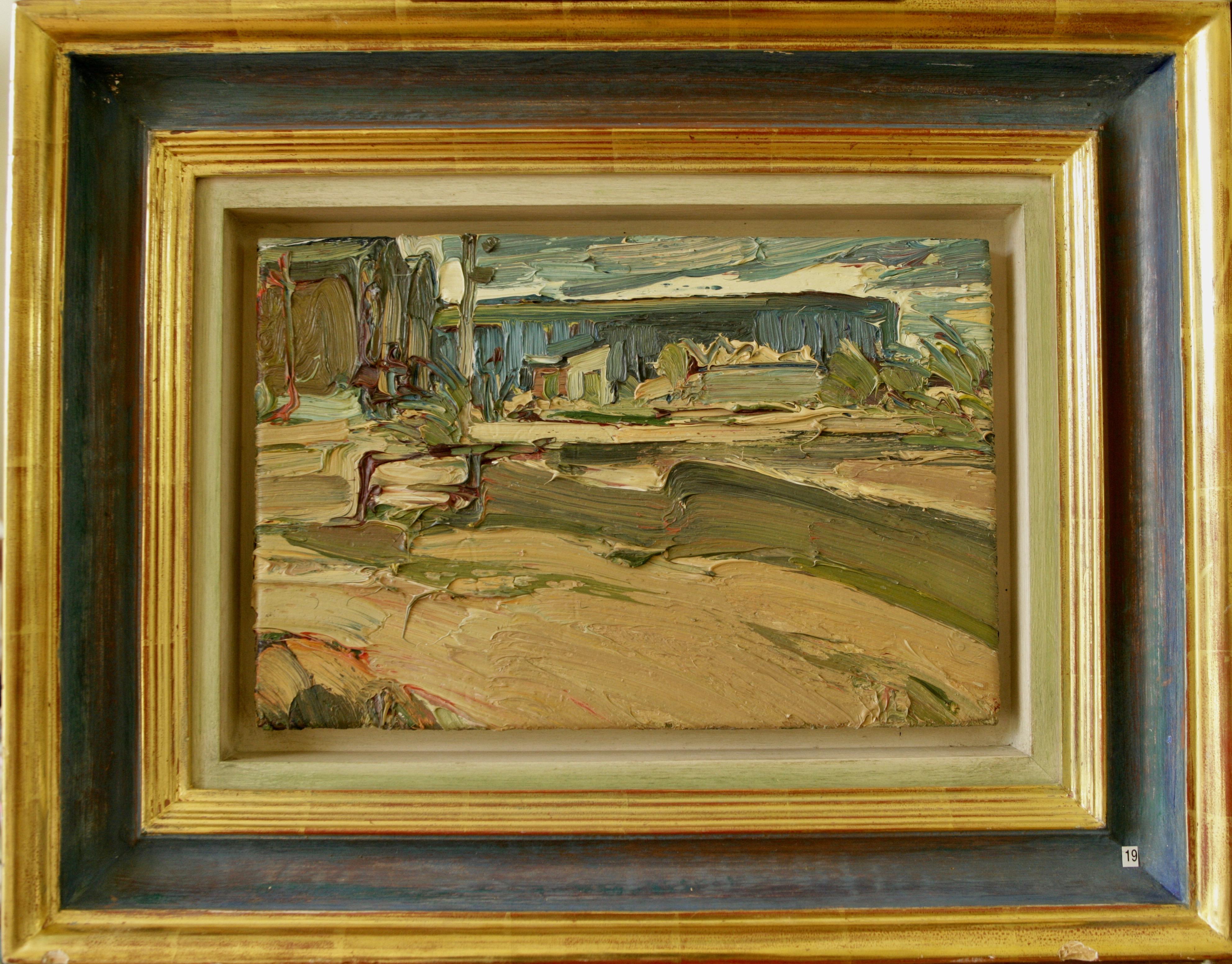 Landscape Painting Edward Beale - WAREHOUSE À ORCHARD PLACE.. L'artiste anglais Fauves nous a tristement quitté 2017