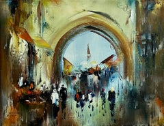 Landschaft, Ölgemälde, Israeliische Schule, Jerusalem, Israel, von Edward Ben Avram