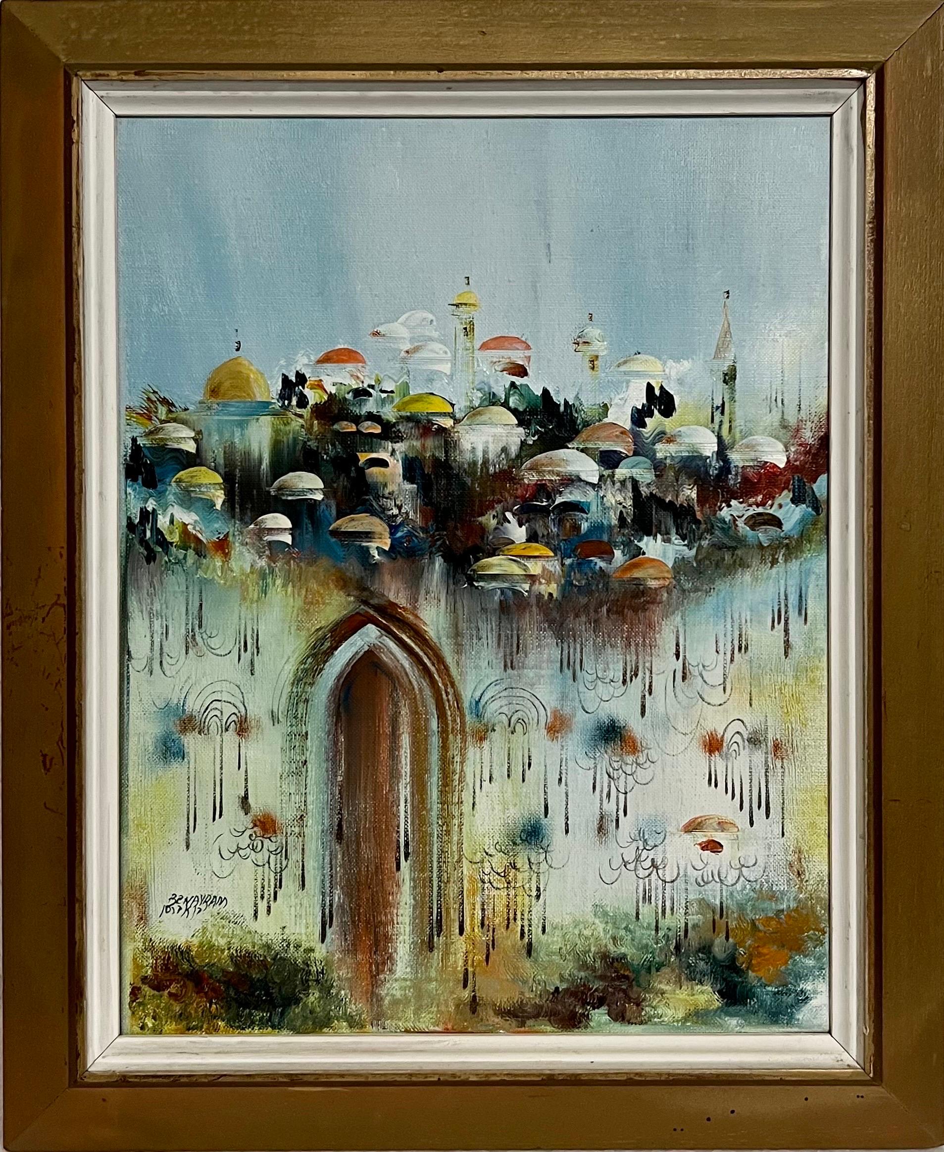 Edward Ben Avram Israeli School Old City Jerusalem Israel Landscape Oil Painting For Sale 2