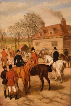 Oil Painting by Edward Benjamin Herberte "The Meet at Stonebridge"