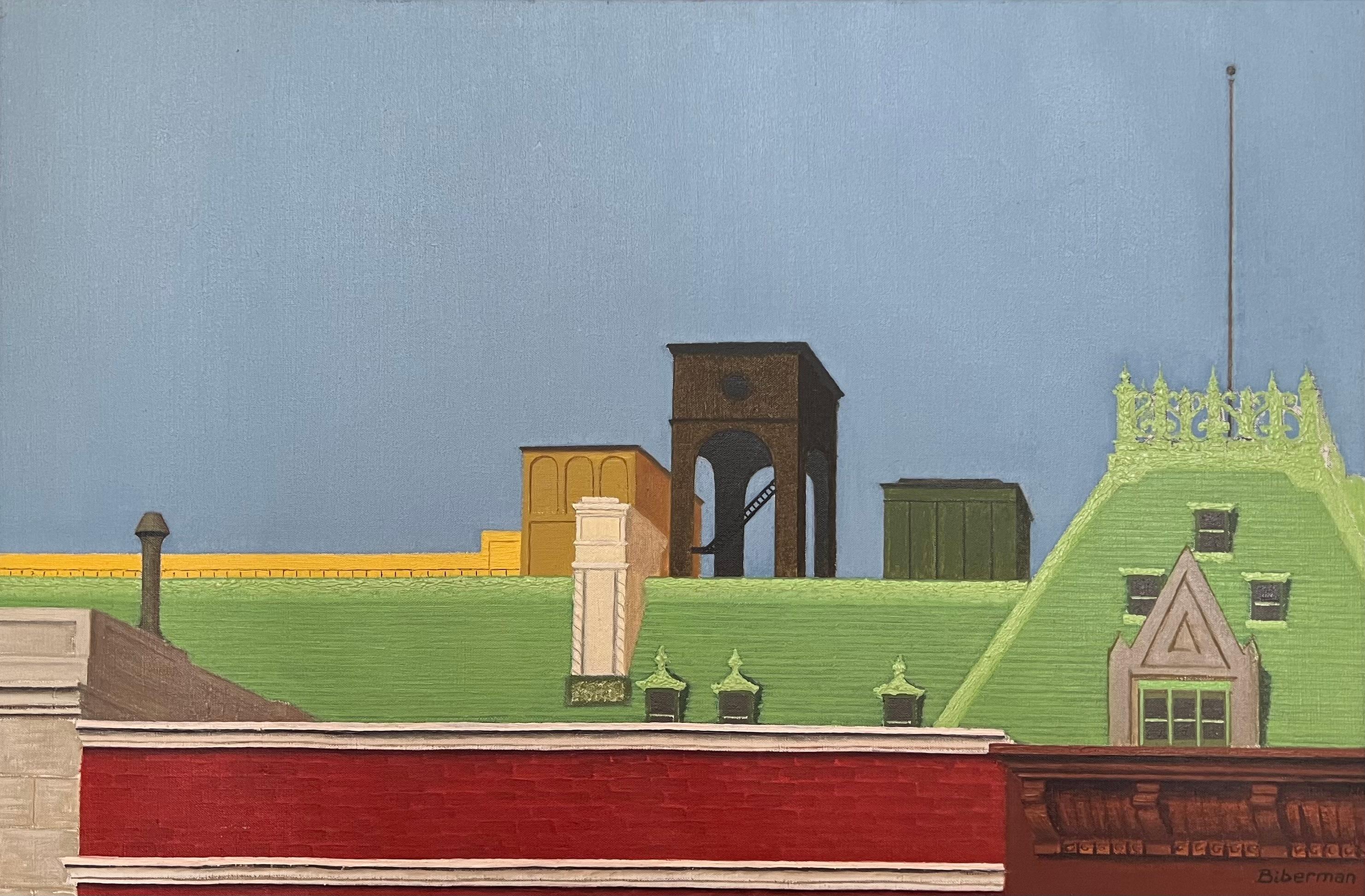 Edward Biberman Landscape Painting - The Railway Station