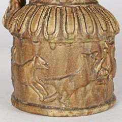 Edward Bingham Castle Hedingham Arts & Crafts Medieval Style Pottery Hunting Jug