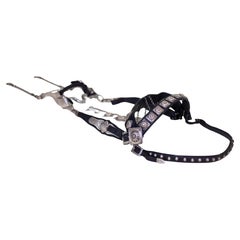 Edward Bohlin Sterling Silver and Stainless Leather Parade Headstall and Bit