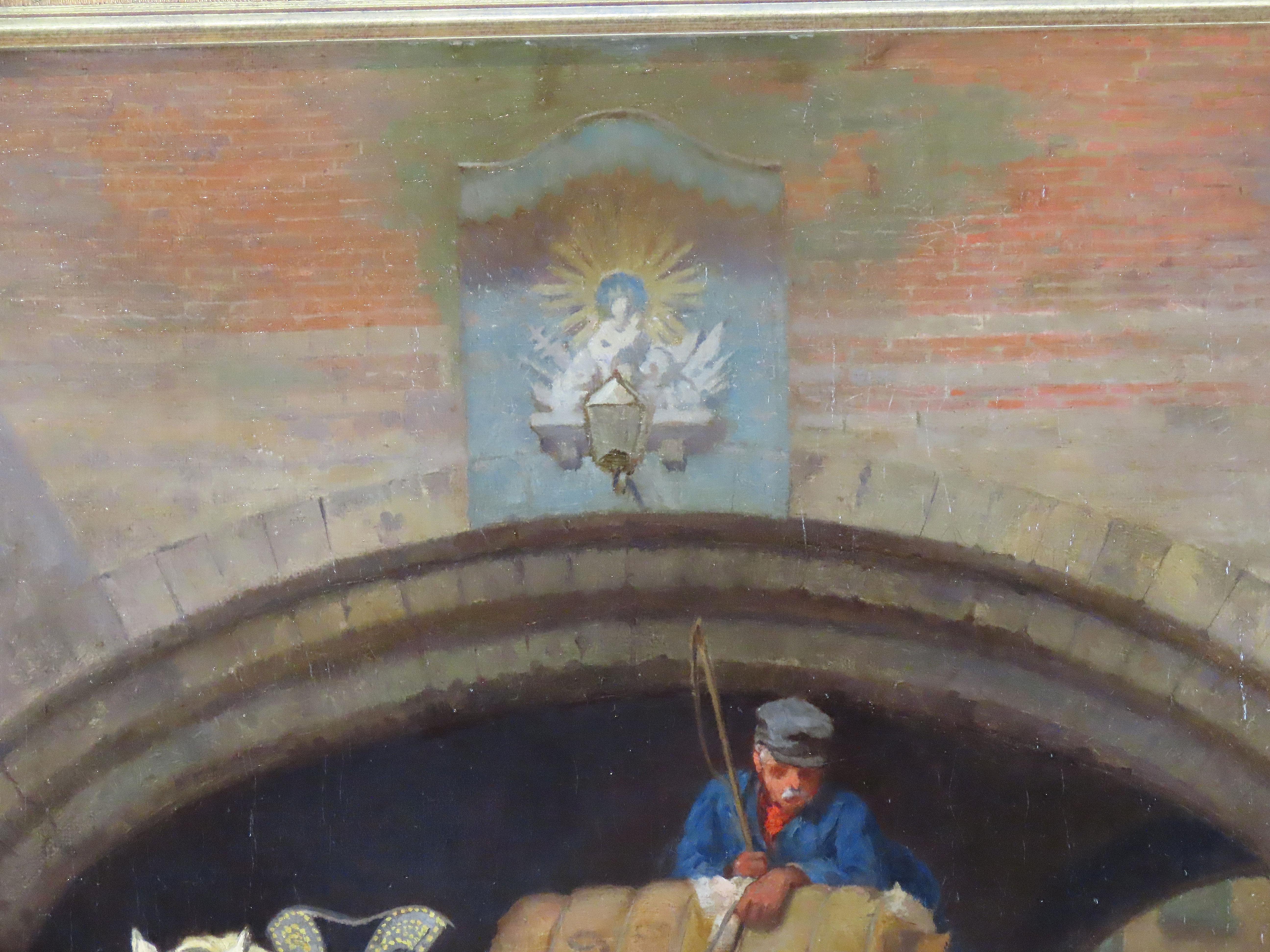 Original Ölgemälde auf Leinwand, Edward Brice Stanley Montefiore, „Der Wollwagen“ im Angebot 4