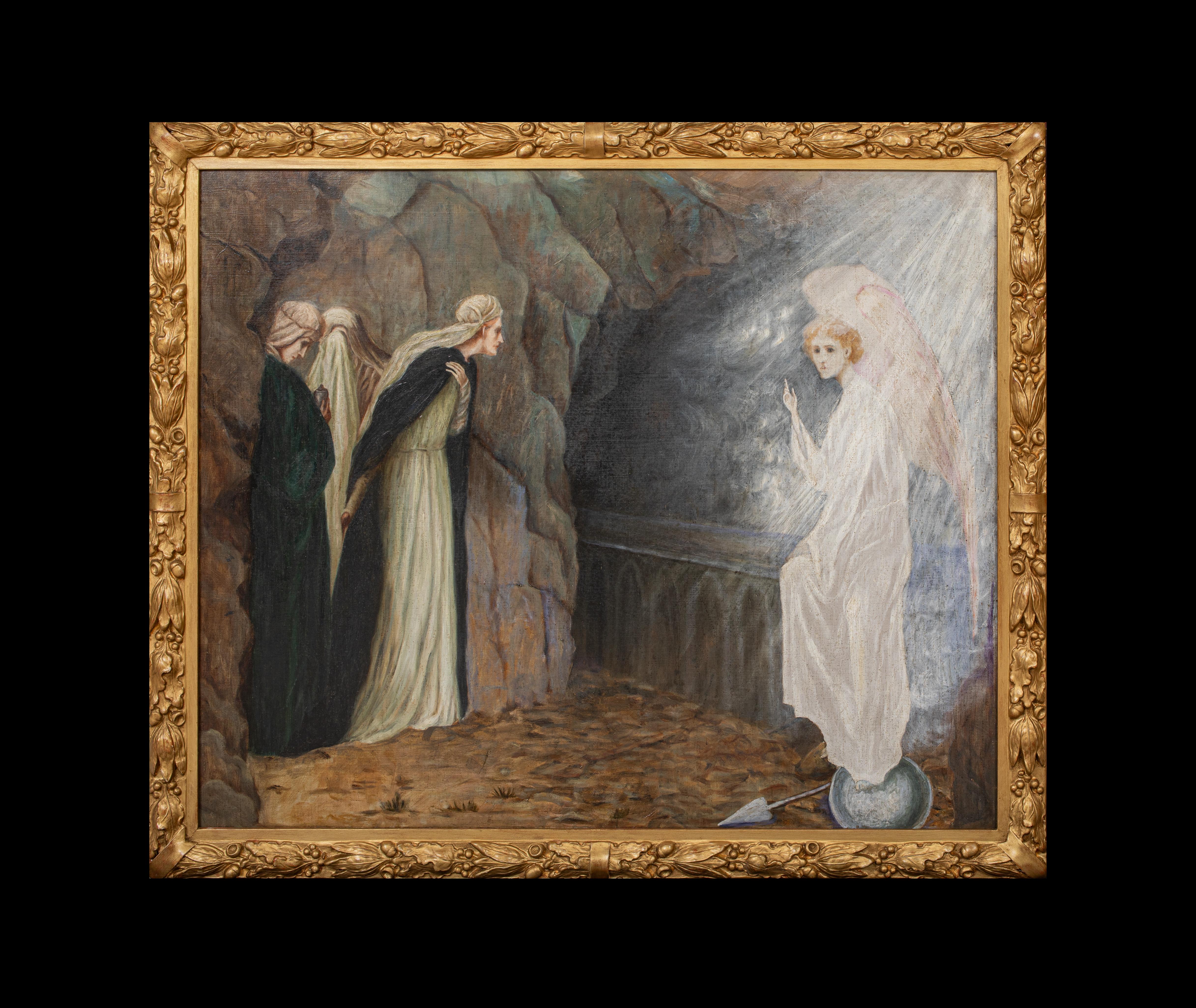 The Angel At The Tomb Of Christ, 19th Century  inscribed to EDWARD BURNE-JONES - Painting by Edward Burne-Jones