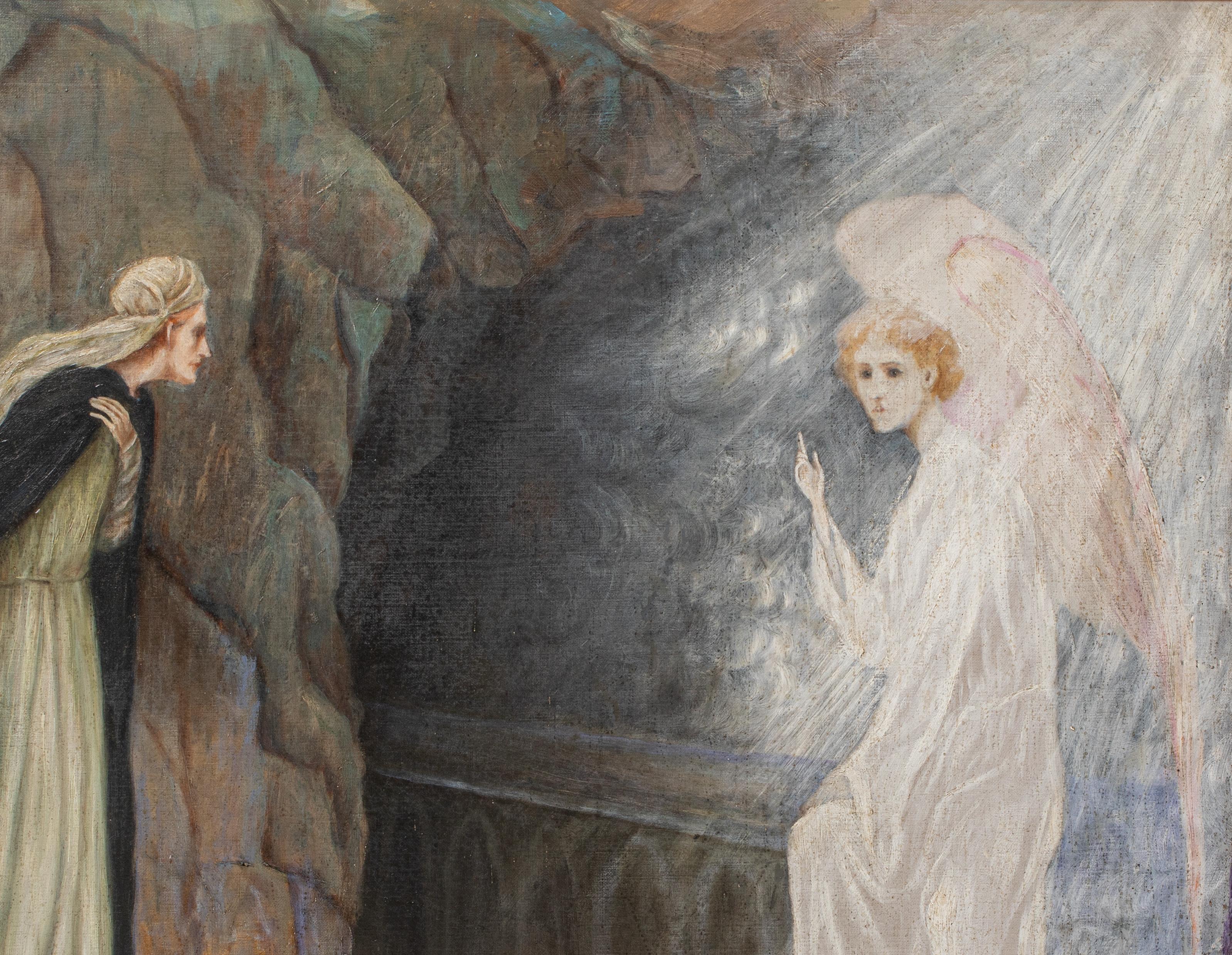 The Angel At The Tomb Of Christ, 19th Century  inscribed to EDWARD BURNE-JONES 1