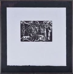 Café 1920s woodcut by Edward Burra Modern British Art