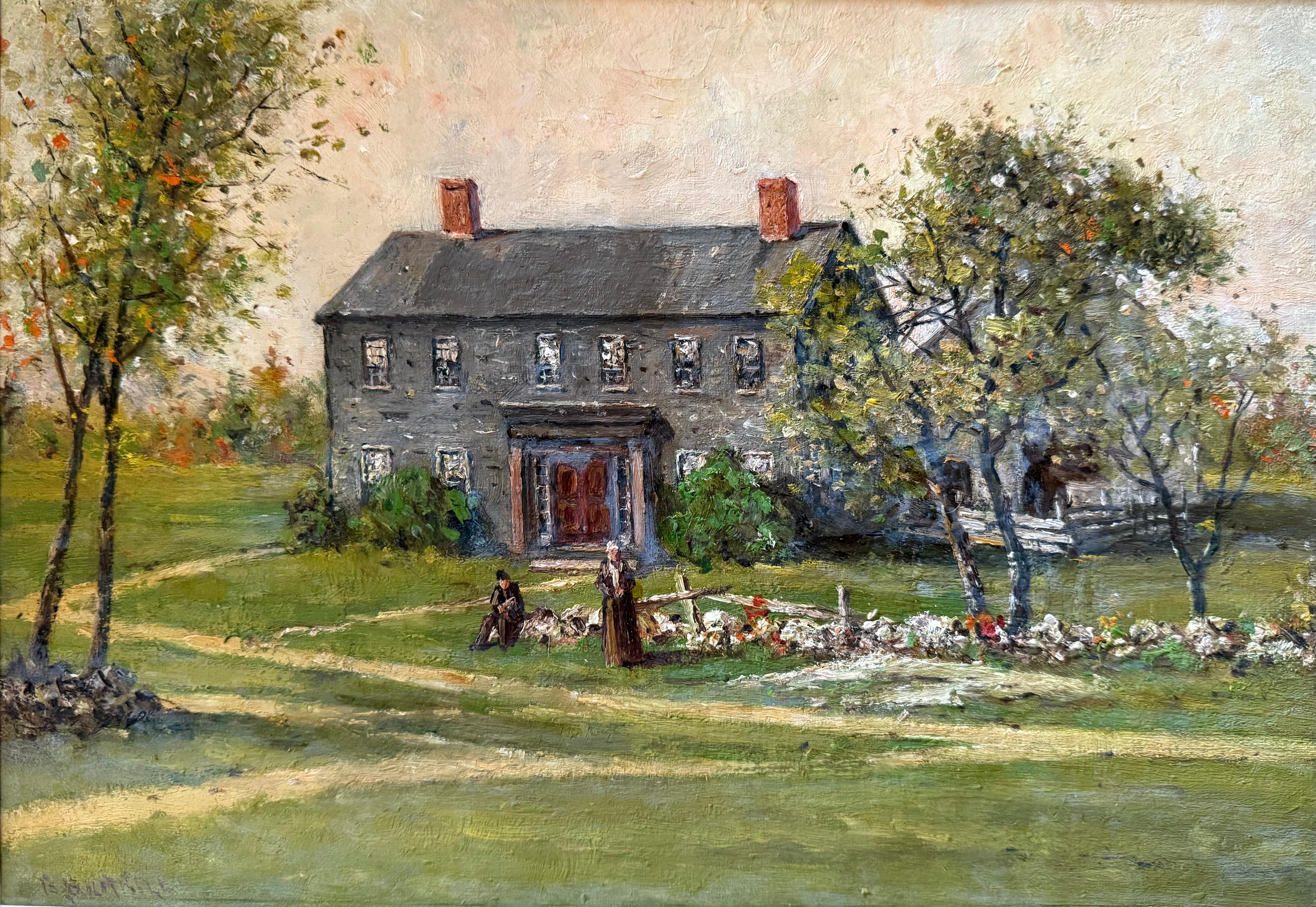 Landscape Painting de Edward Burrill Jr. - "La vieja granja"