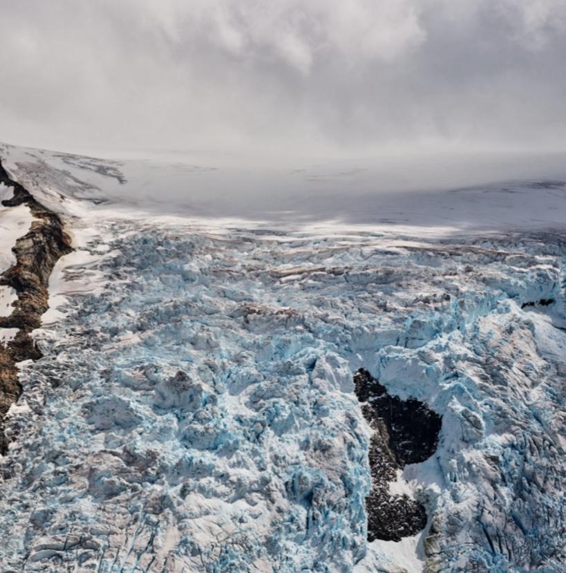 Coast Mountains #20, Monarch Ice Cap, British Columbia, Canada - Contemporary Photograph by Edward Burtynsky