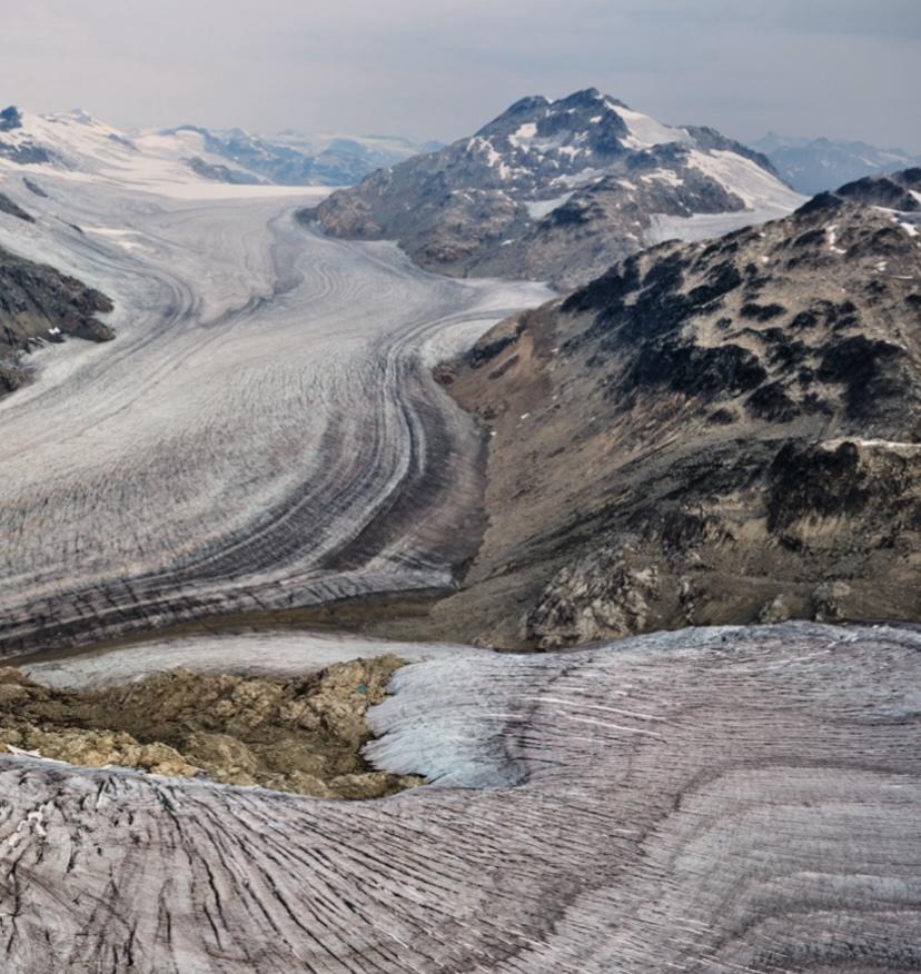 Coast Mountains #5, Two Glaciers, British Columbia, Canada - Photograph by Edward Burtynsky