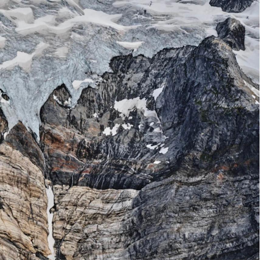 Coast Mountains #9, Firn Snow, British Columbia, Canada - Contemporary Photograph by Edward Burtynsky