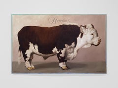 HEREFORD - Réalisme contemporain / Portrait d'animal / Vache / Nature morte