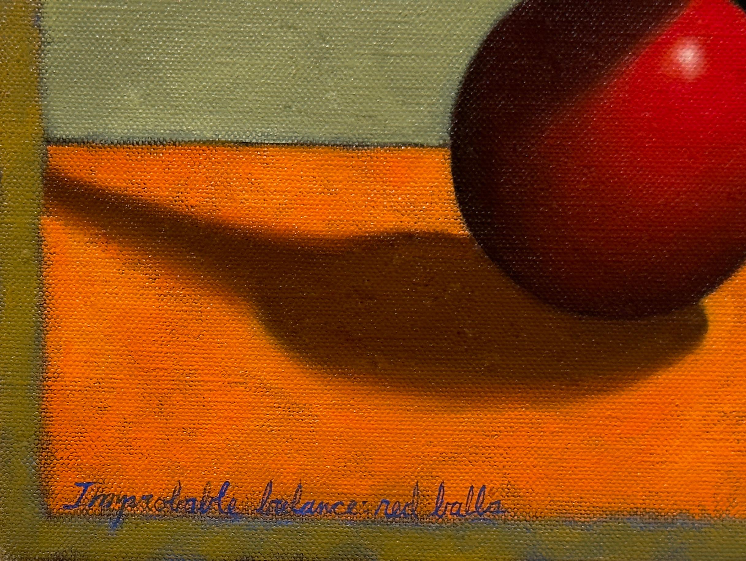 IMPROBABLE BALANCE: RED BALLS - Realism, Still Life, Animal For Sale 1