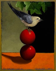 IMPROBABLE BALANCE : RED BALLS - Réalisme / Nature morte / Oiseau / Moineau