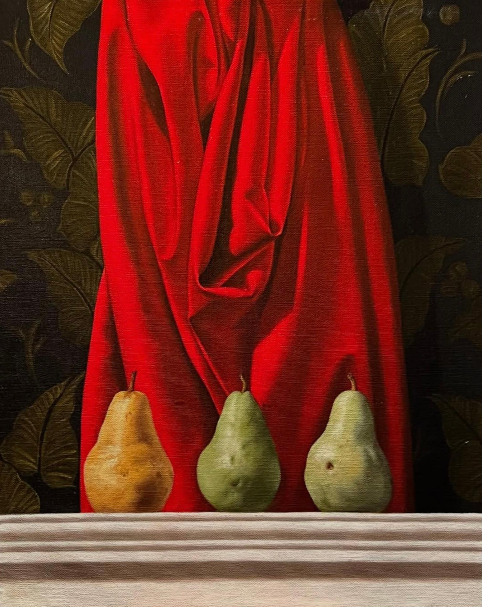 TROIS POIRES - Nature morte, Réalisme, Peinture