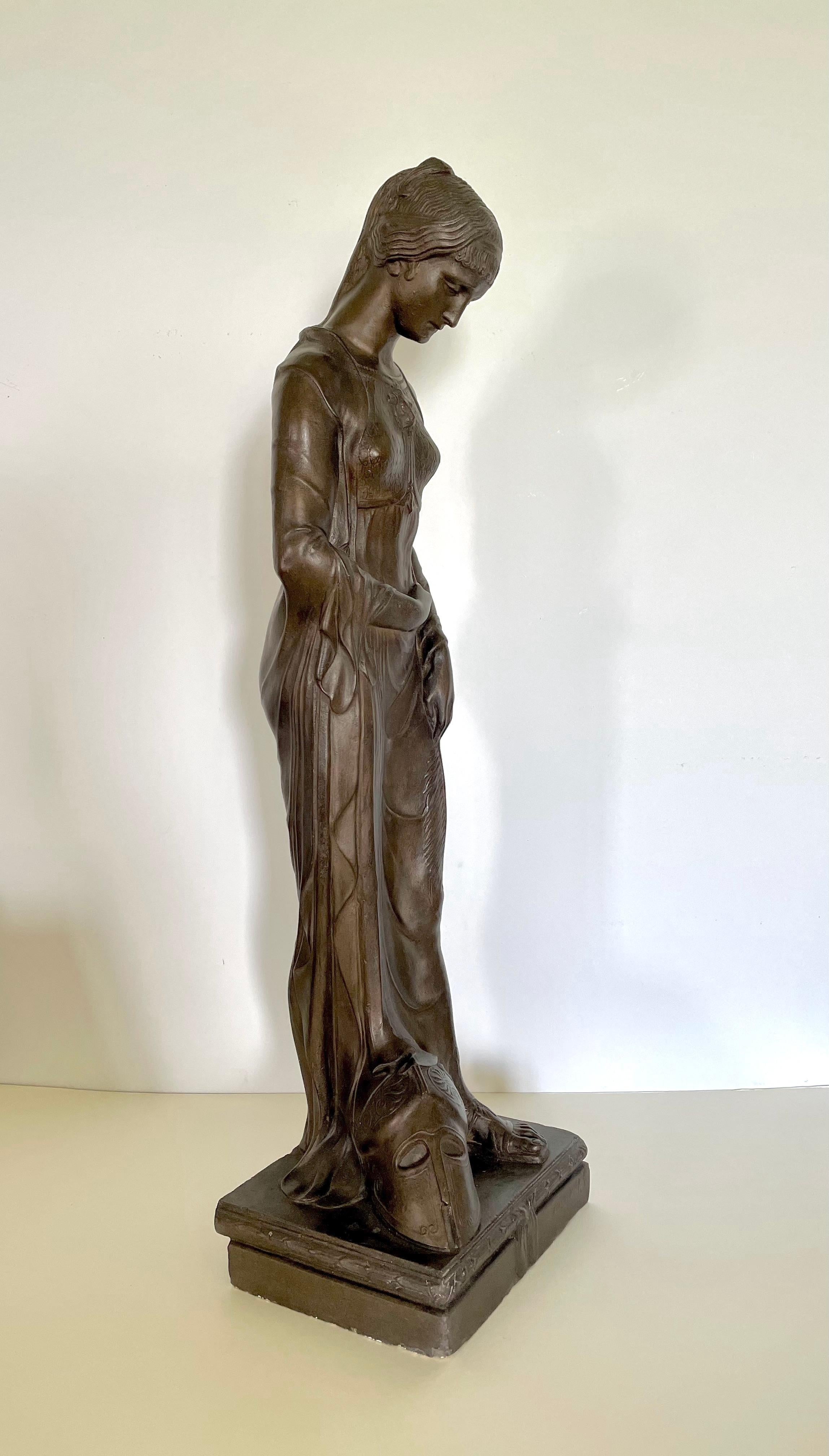 Edward Carter Preston - Athena - 20th Century British Plaster Sculpture Figure For Sale 3