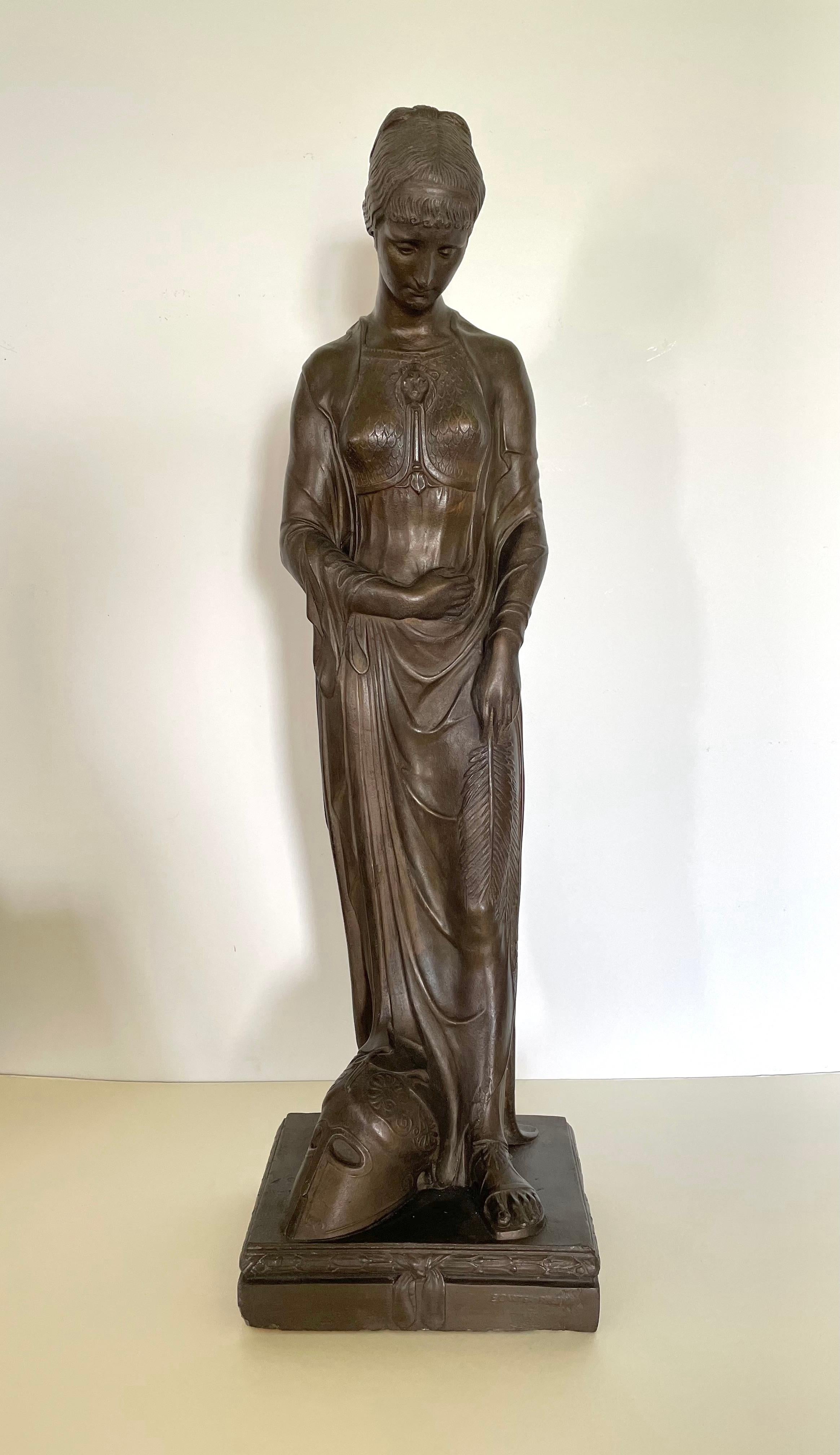EDWARD CARTER PRESTON
(1885-1965)

Athena

Signed: E CARTER PRESTON
Bronzed plaster

59 cm., 23 ¼ in. high

Edward Carter Preston is best known as the designer of the bronze memorial plaques presented to the families of British servicemen and women