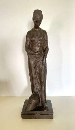 Antique Edward Carter Preston - Athena - 20th Century British Plaster Sculpture Figure