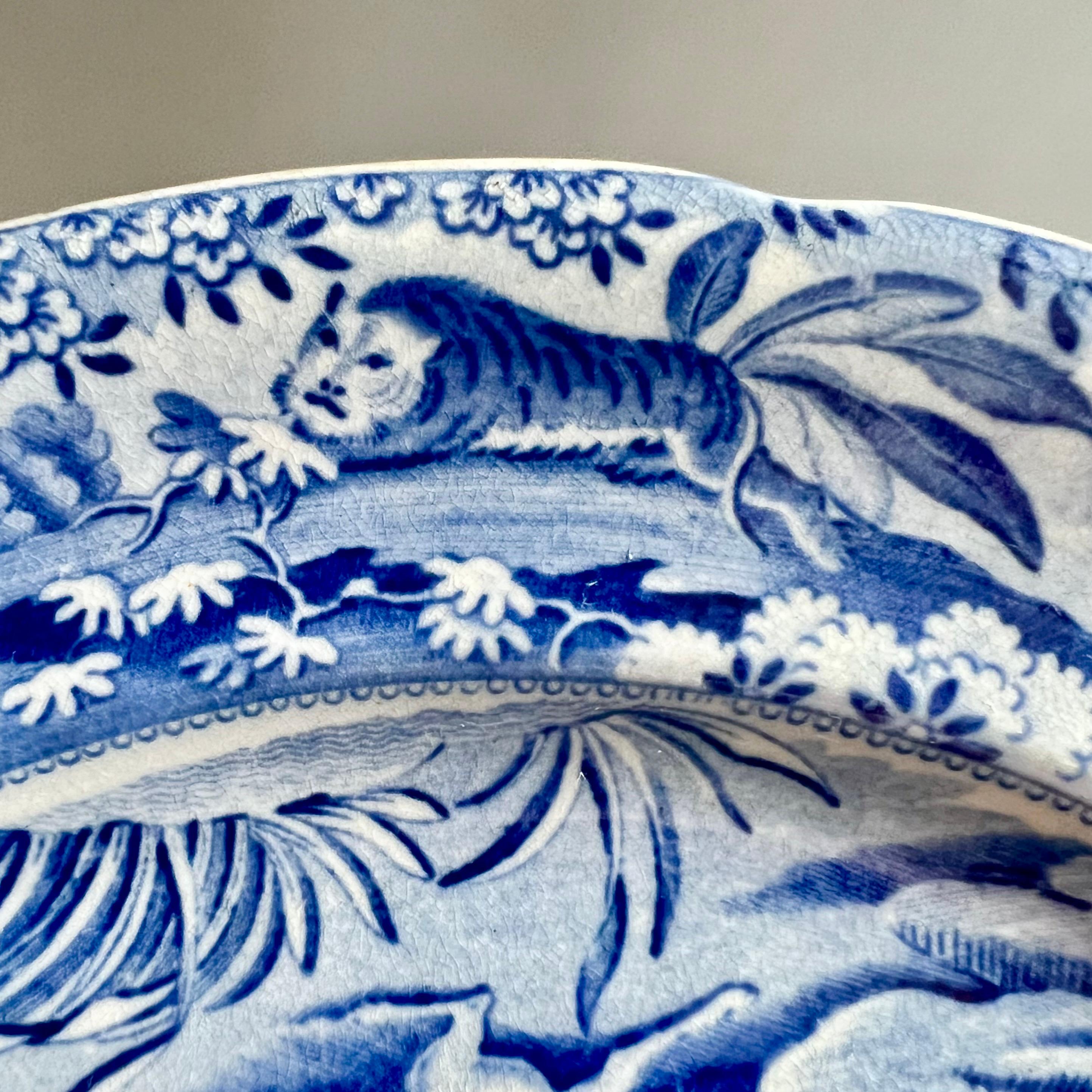 Edward Challinor Pearlware Plate, Blue and White 